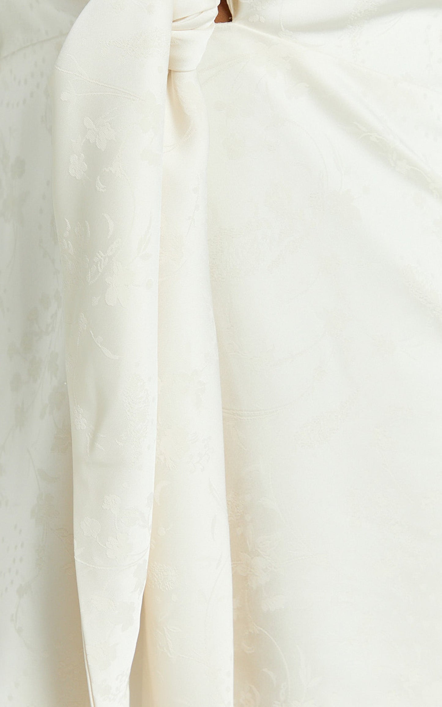 Paola Mini Dress - Tie Front Collared Skirt Dress in Off White