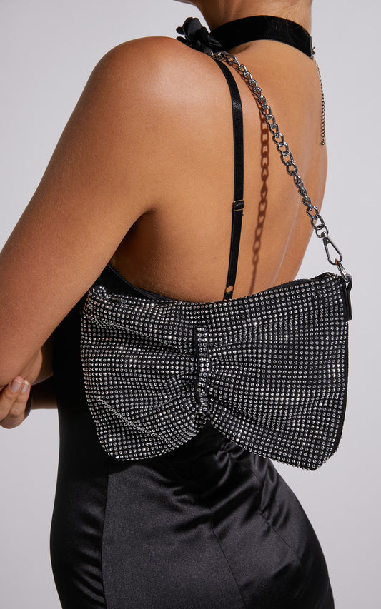 Paris Diamante Mini Shoulder bag in Silver