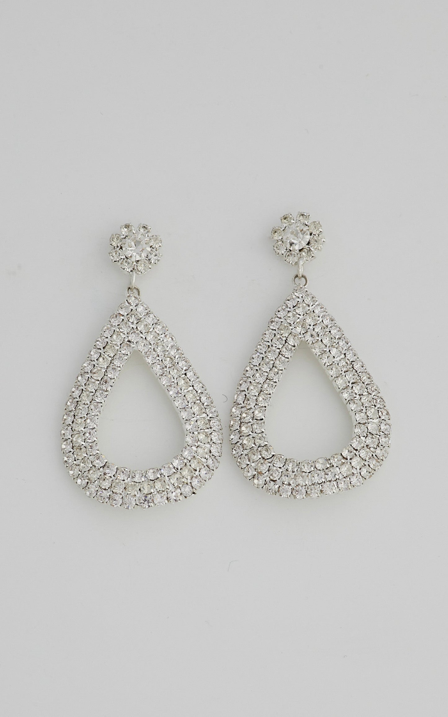 Parrisa Drop Earrings in Diamante