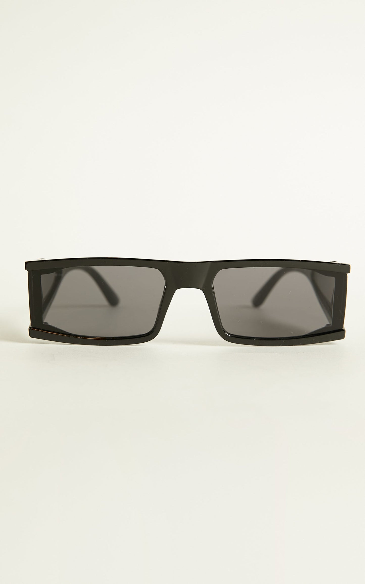 Pascal Thin Rectangle Sunglasses in Black