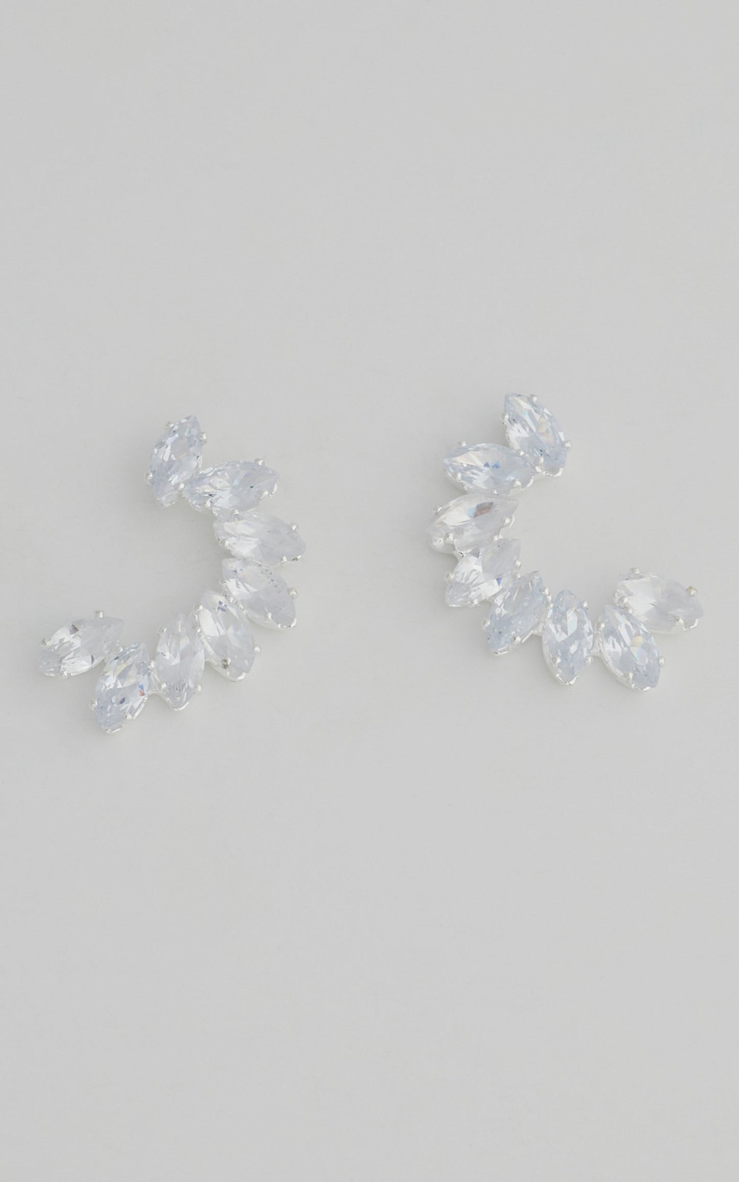 Paulita Marquise Climber Stud Earrings in Diamante