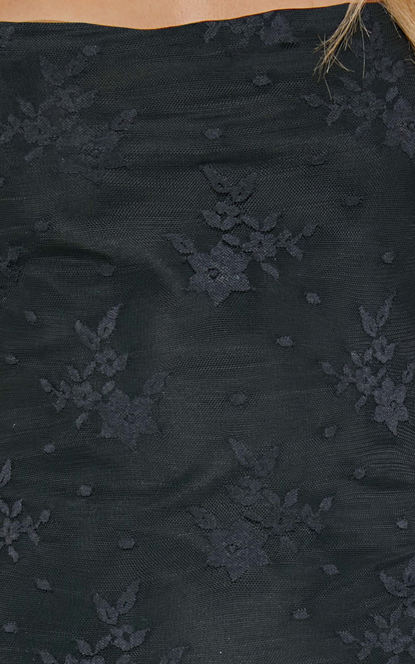 Penelope Midi Dress - Lace Cami Slip Dress in Black