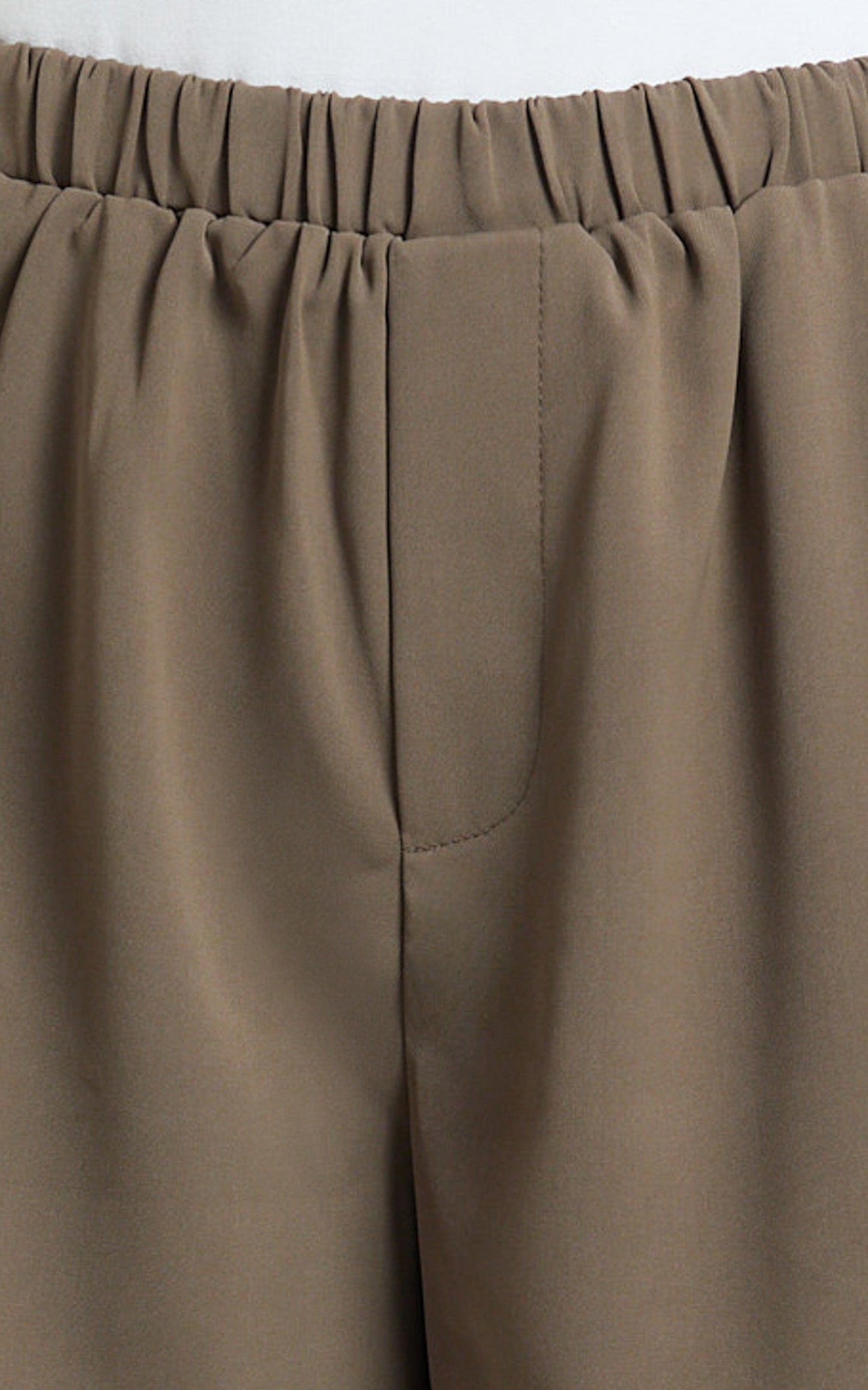 Peony Shorts - High Waist Gathered A Line Elastic Waist Shorts in Mocha