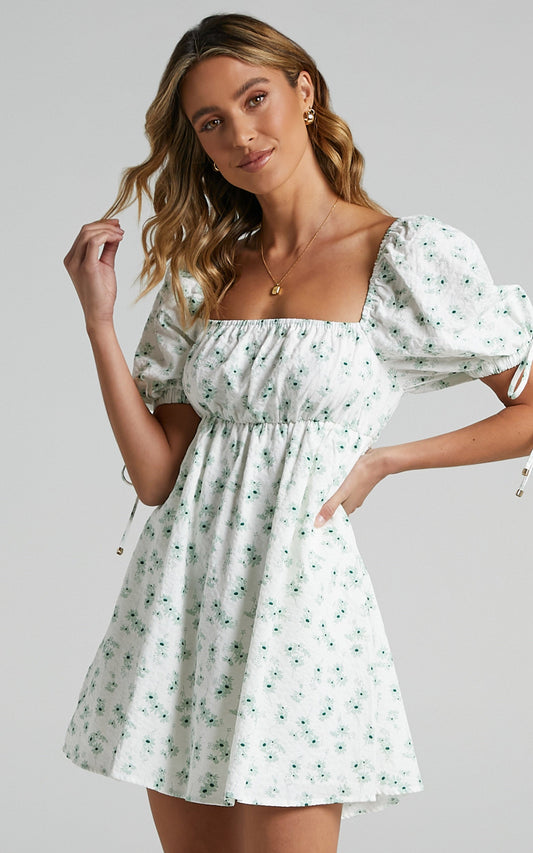 Peppi Dress in Sage Floral