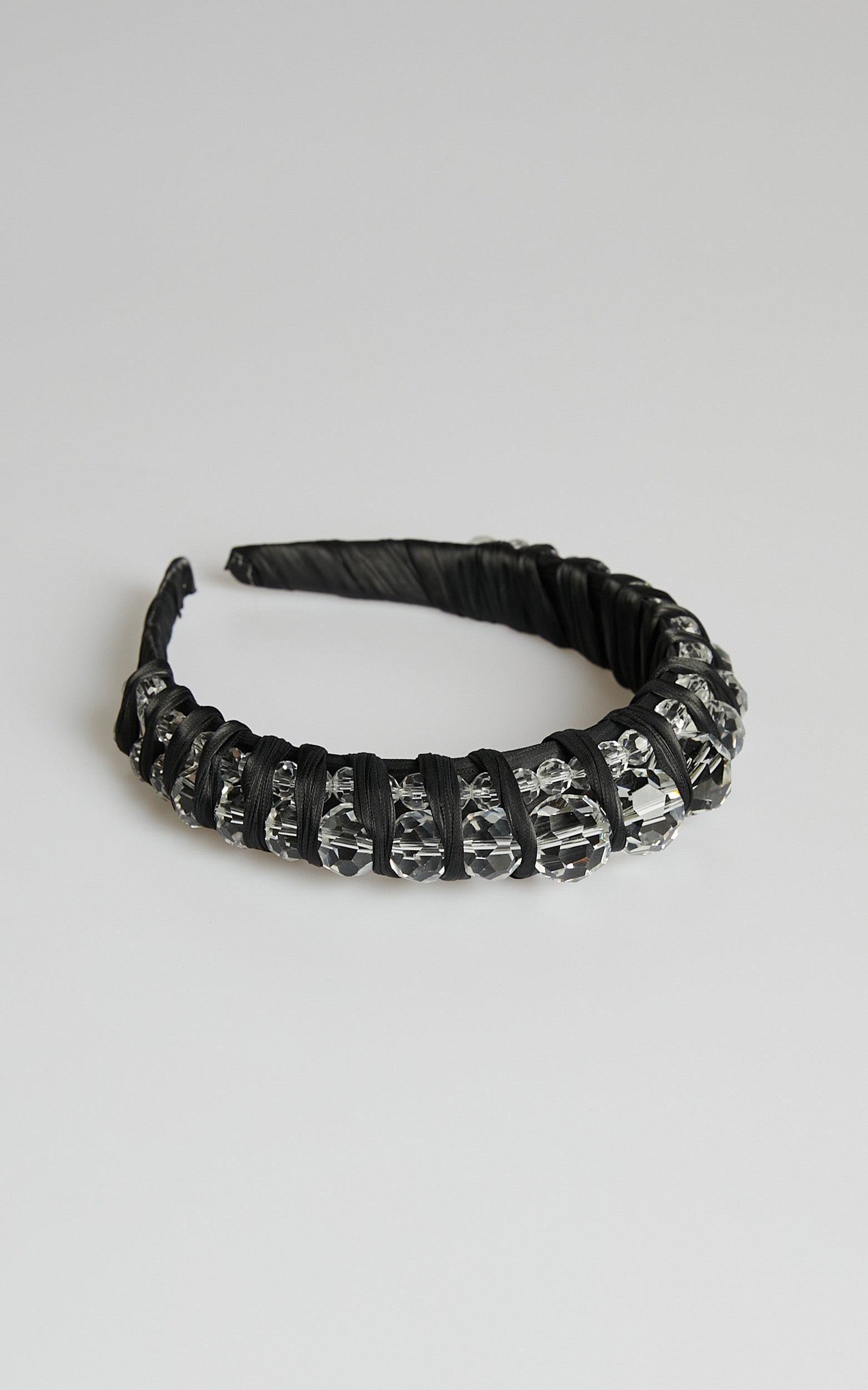 Persia Embellished Headband in Black