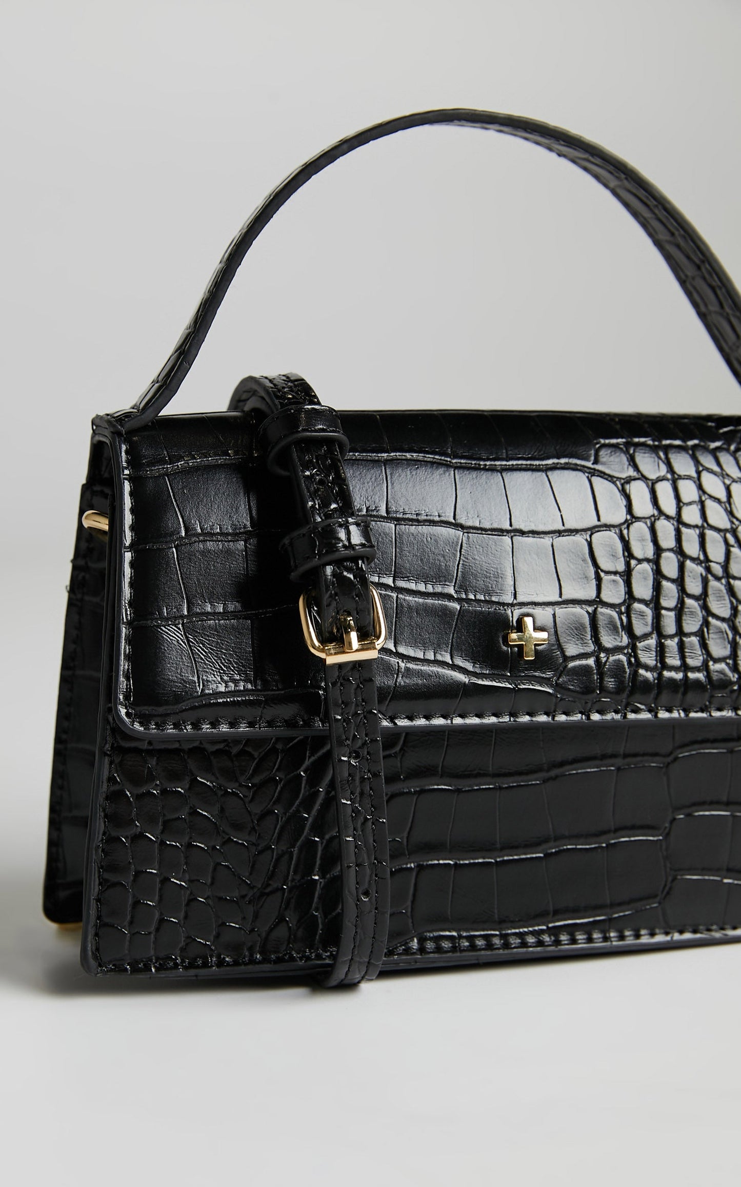 Peta And Jain - Alys Bag in Black Croc