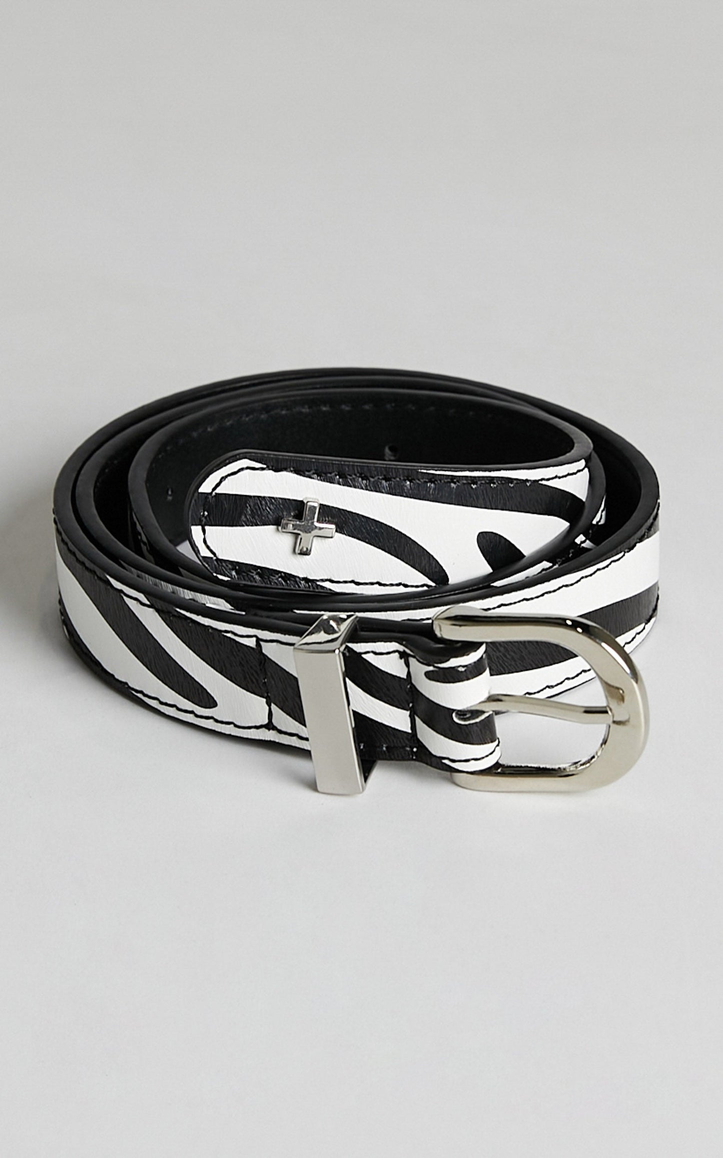 Peta And Jain - Kendrick Belt in zebra/silver