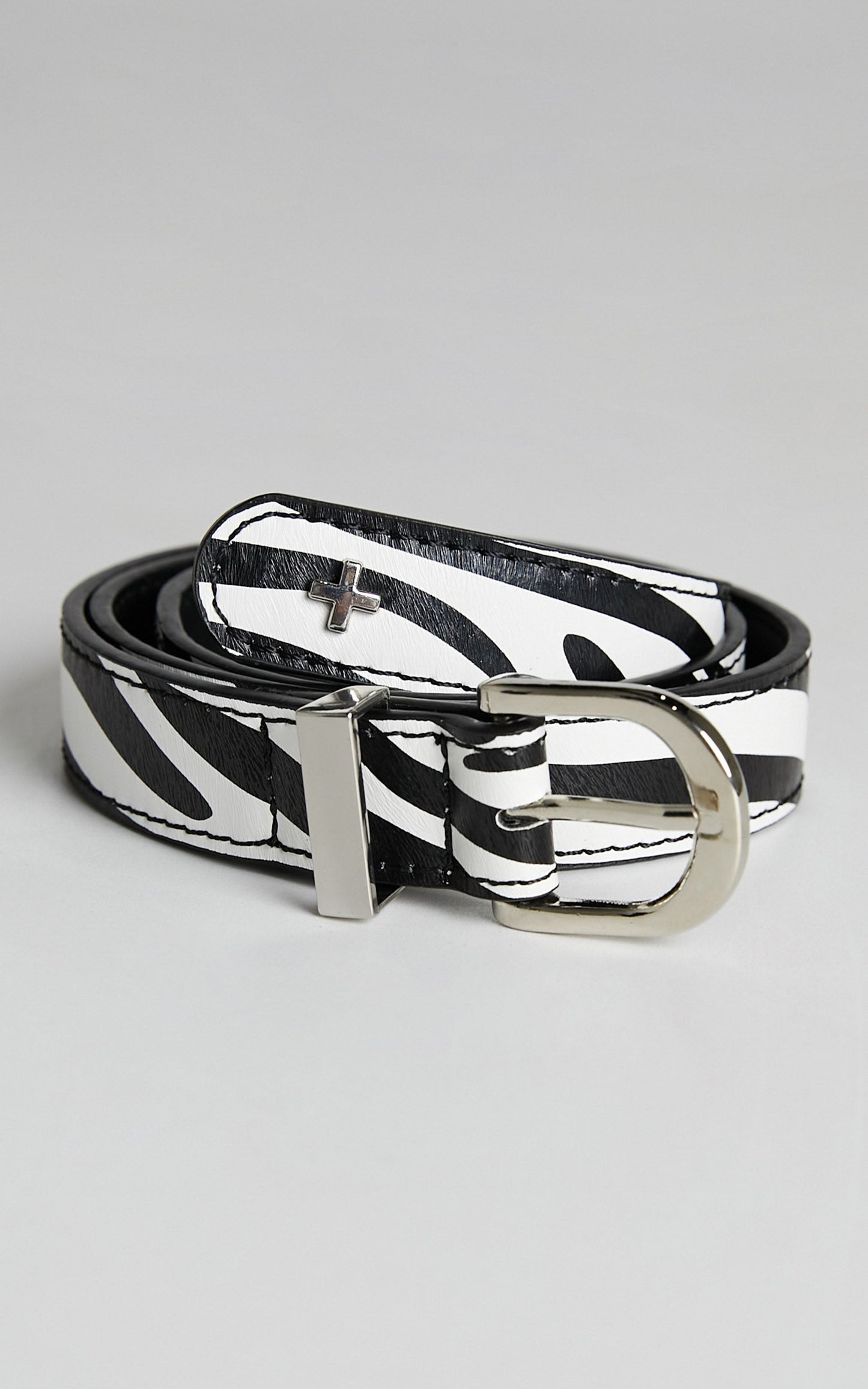 Peta And Jain - Kendrick Belt in zebra/silver