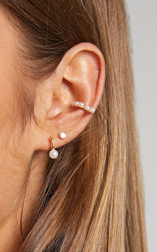 Peta and Jain - Alix Earrings in Gold / Pearls