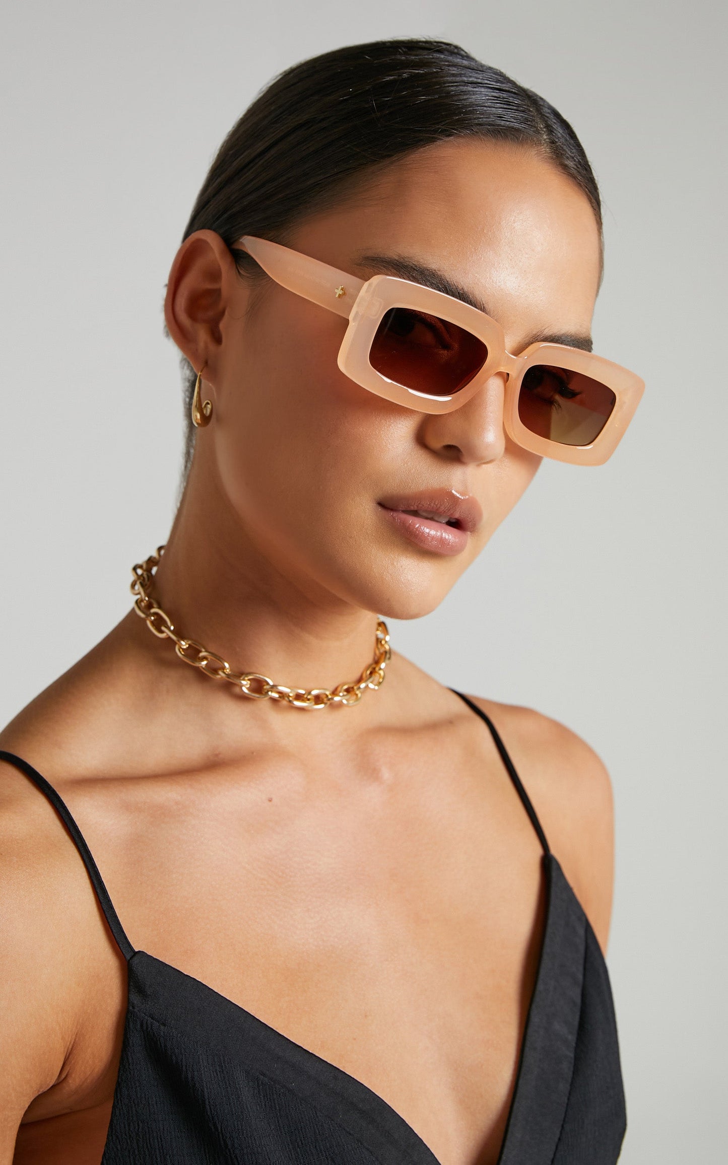 Peta and Jain - Blurred Sunglasses in Peach/Faded Brown