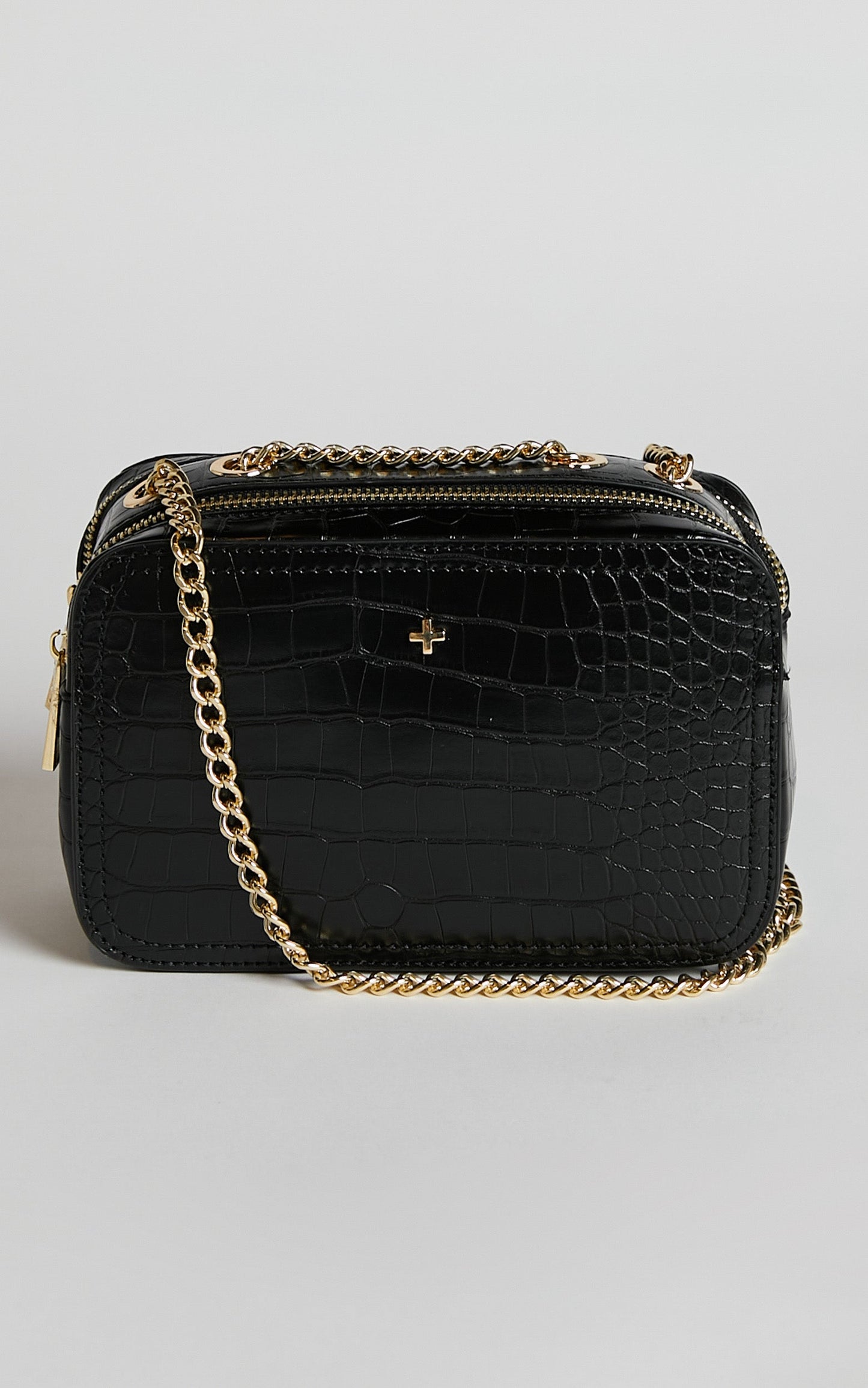 Peta and Jain - Dua Bag in Black Croc