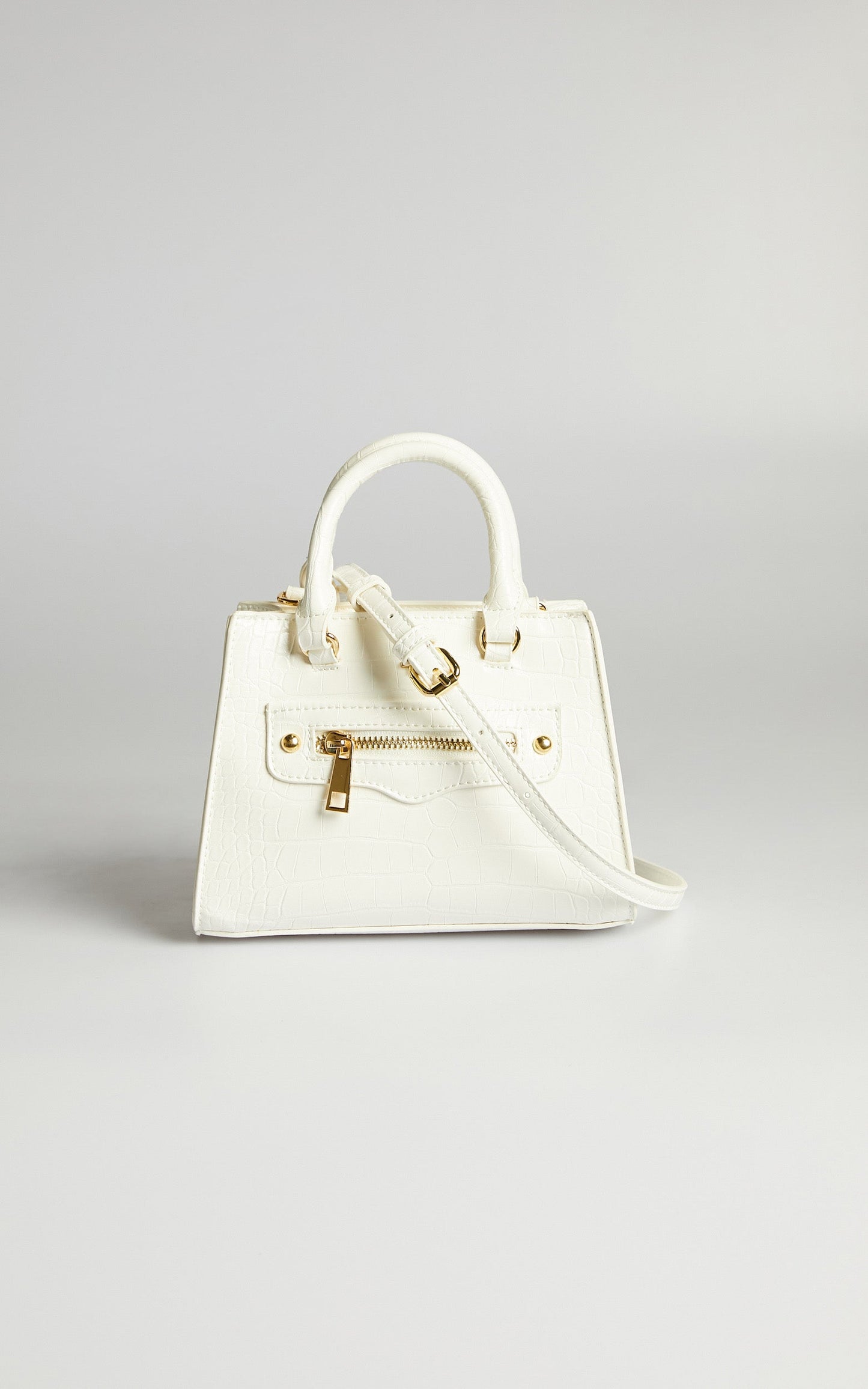Peta and Jain - Jaden Bag in White Croc