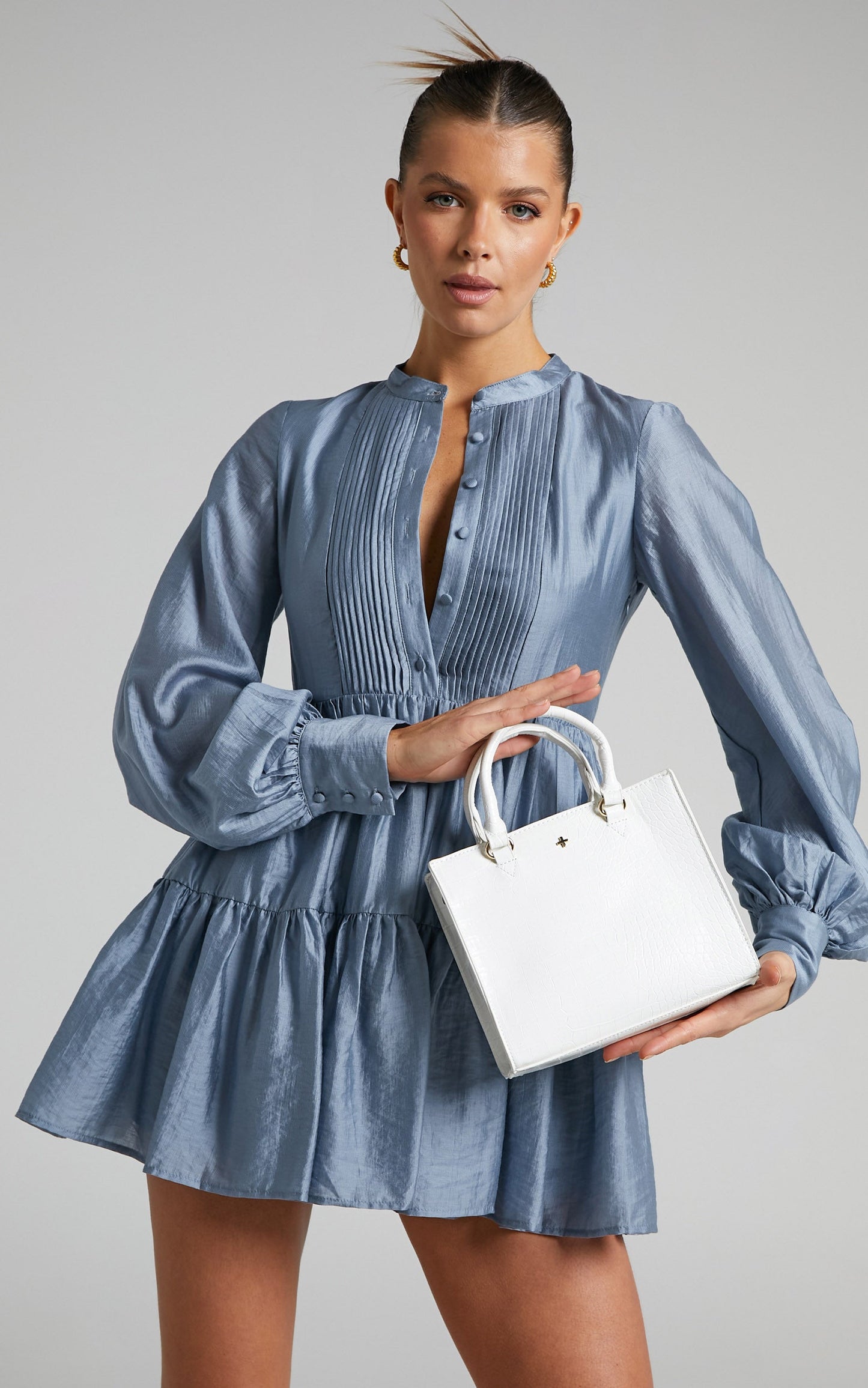 Peta and Jain - Lucca Bag in White Croc
