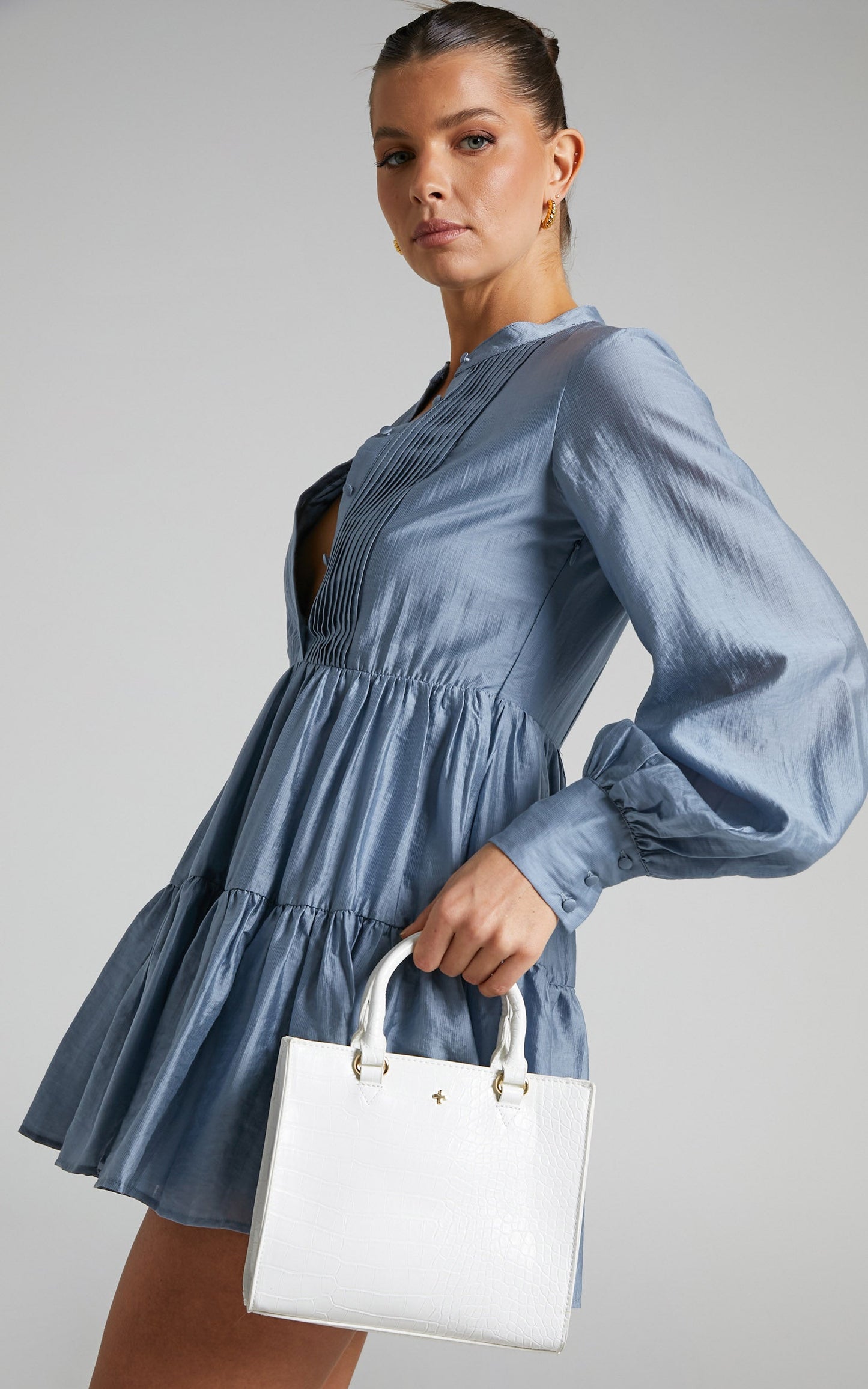 Peta and Jain - Lucca Bag in White Croc