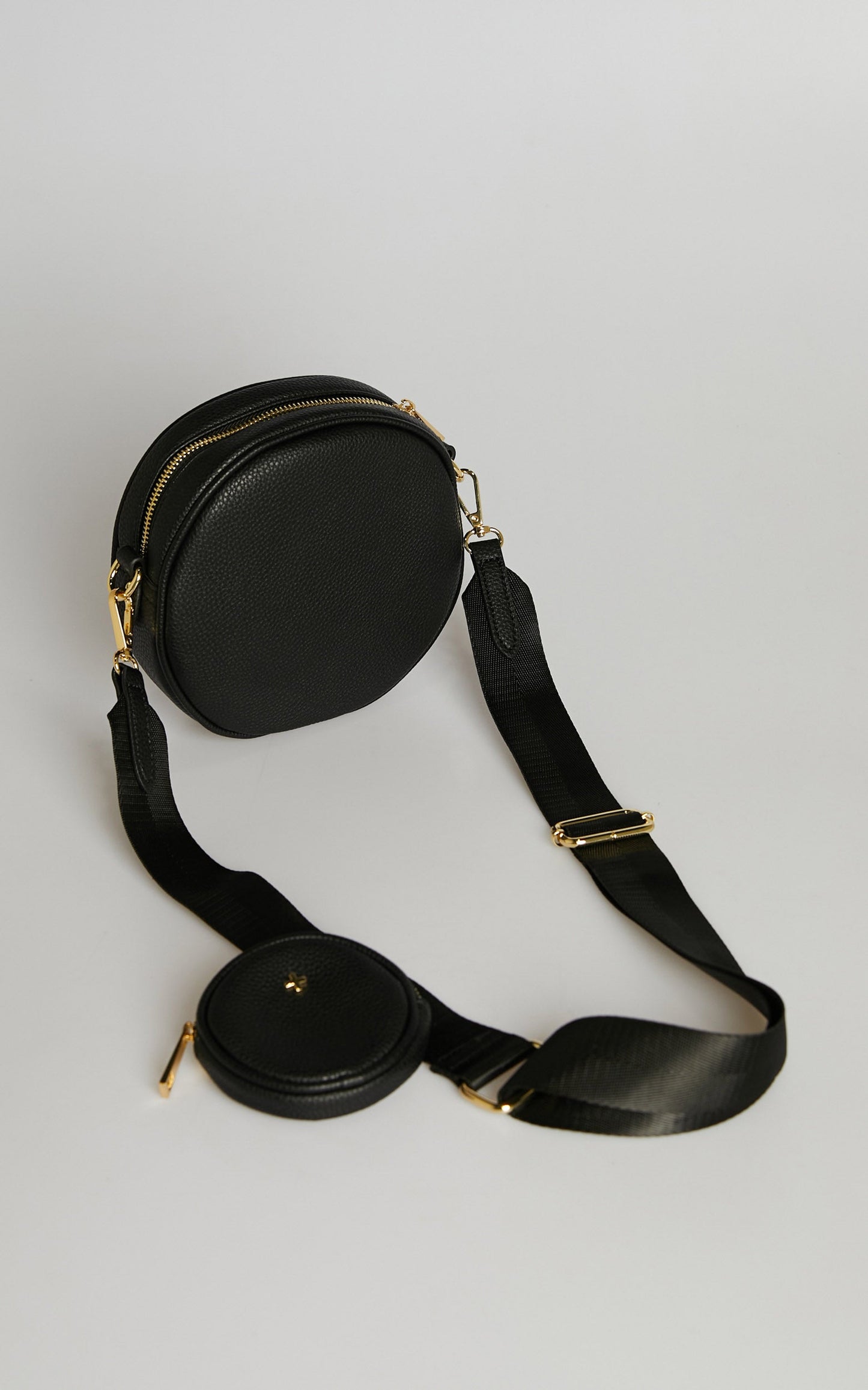Peta and Jain - Squad Bag in Black Pebble/Gold
