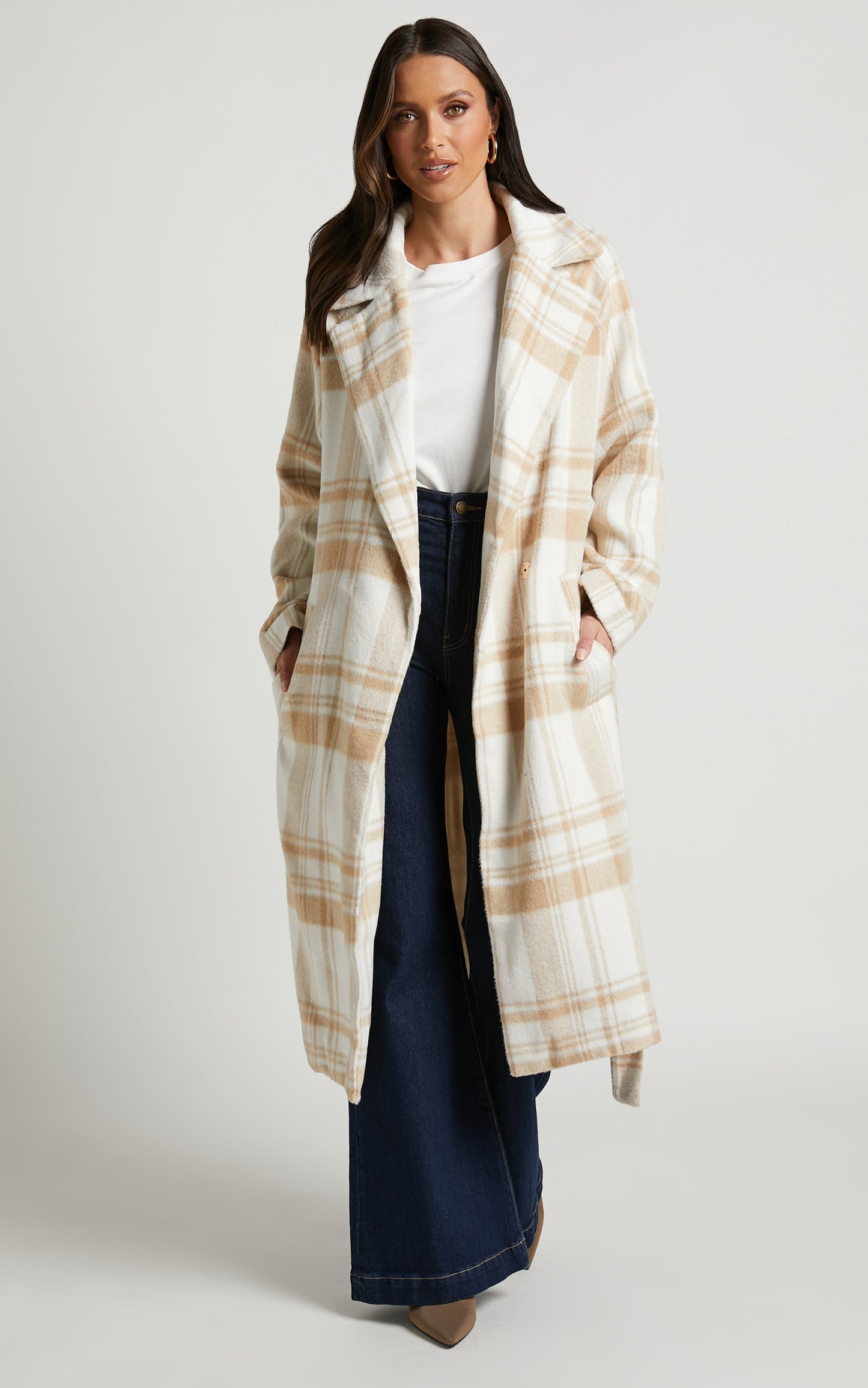 Phagie Coat - Wrap Coat in Cream