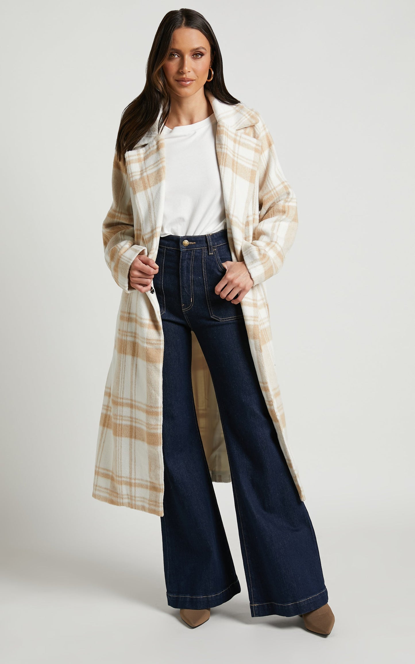 Phagie Coat - Wrap Coat in Cream