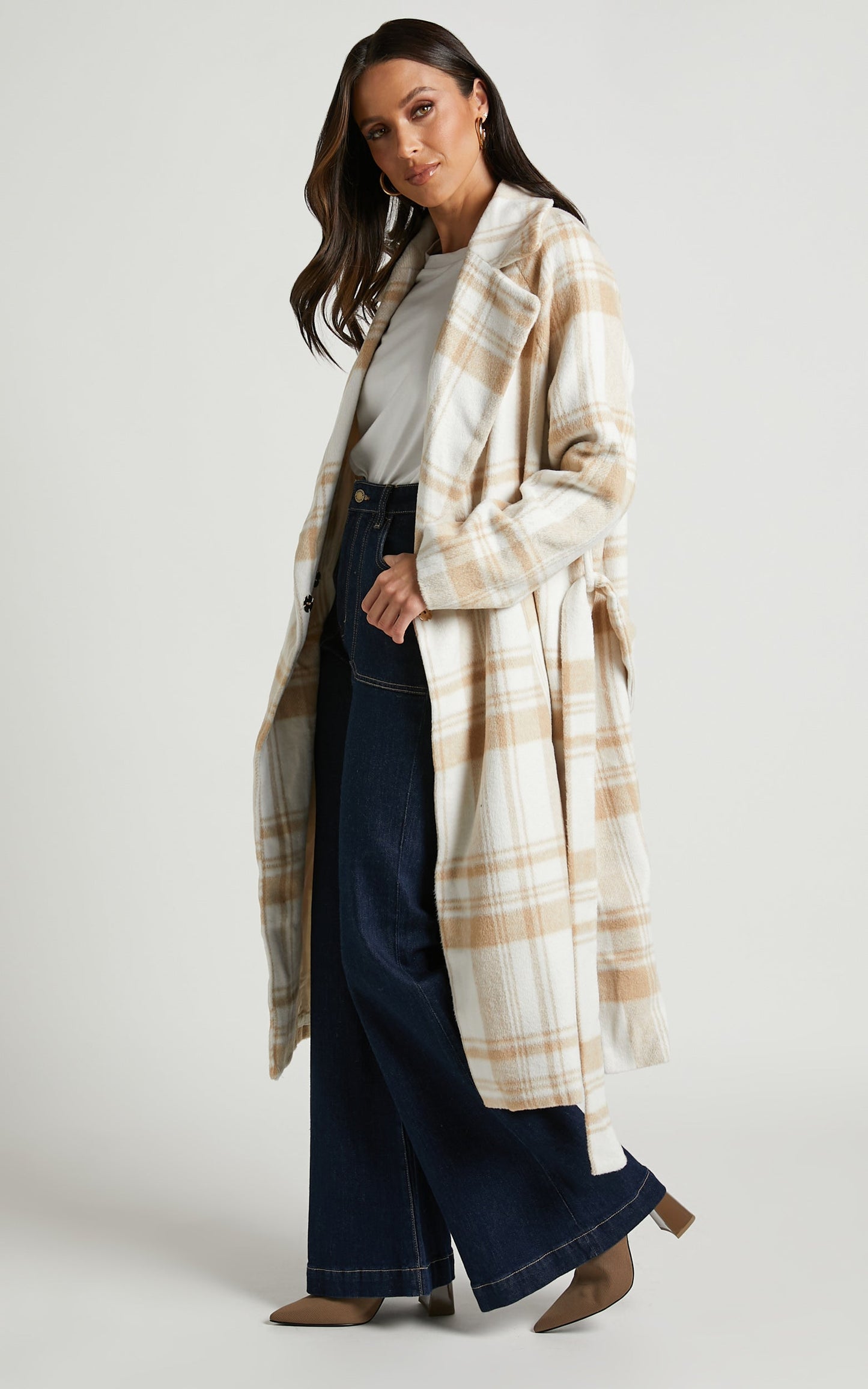 Phagie Coat - Wrap Coat in Cream