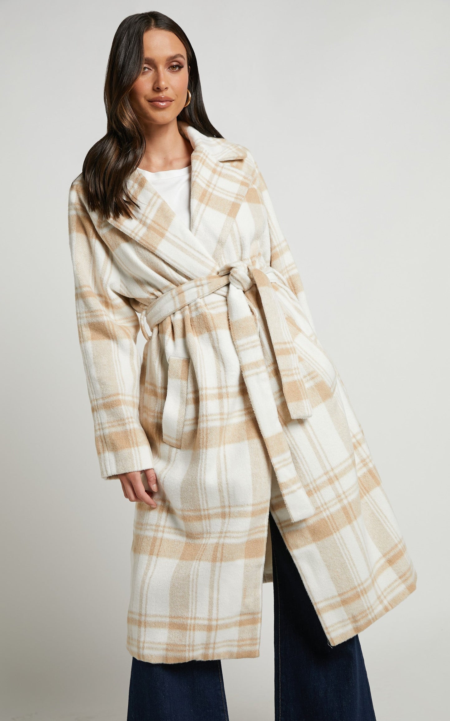 Phagie Coat - Wrap Coat in Cream