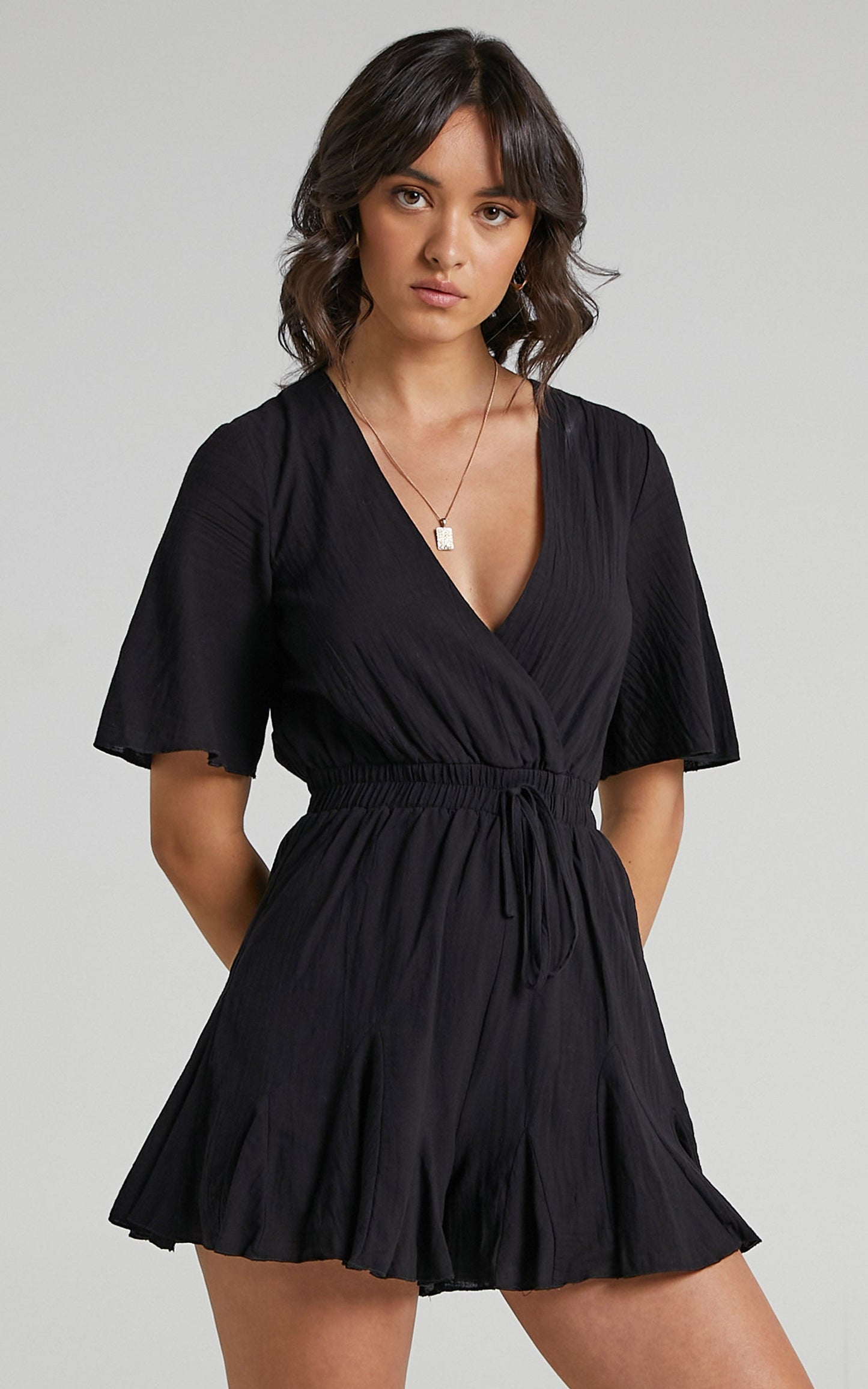 Pictures In My Head Playsuit in Black