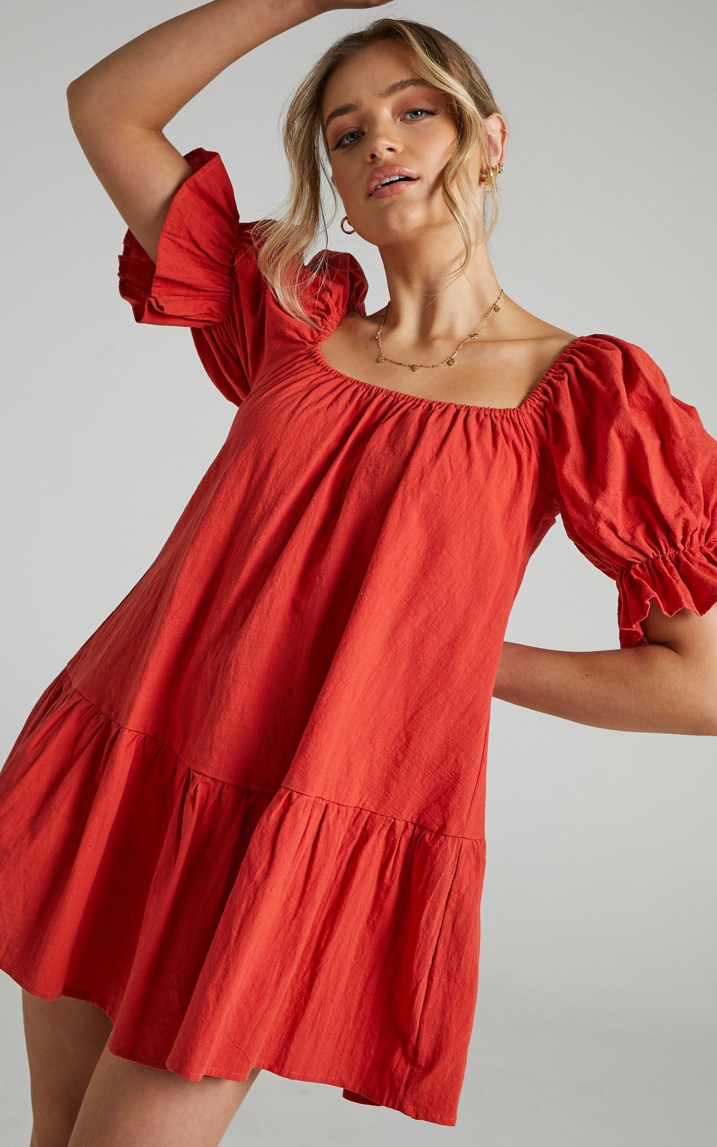Poppy Dress in Oxy Red