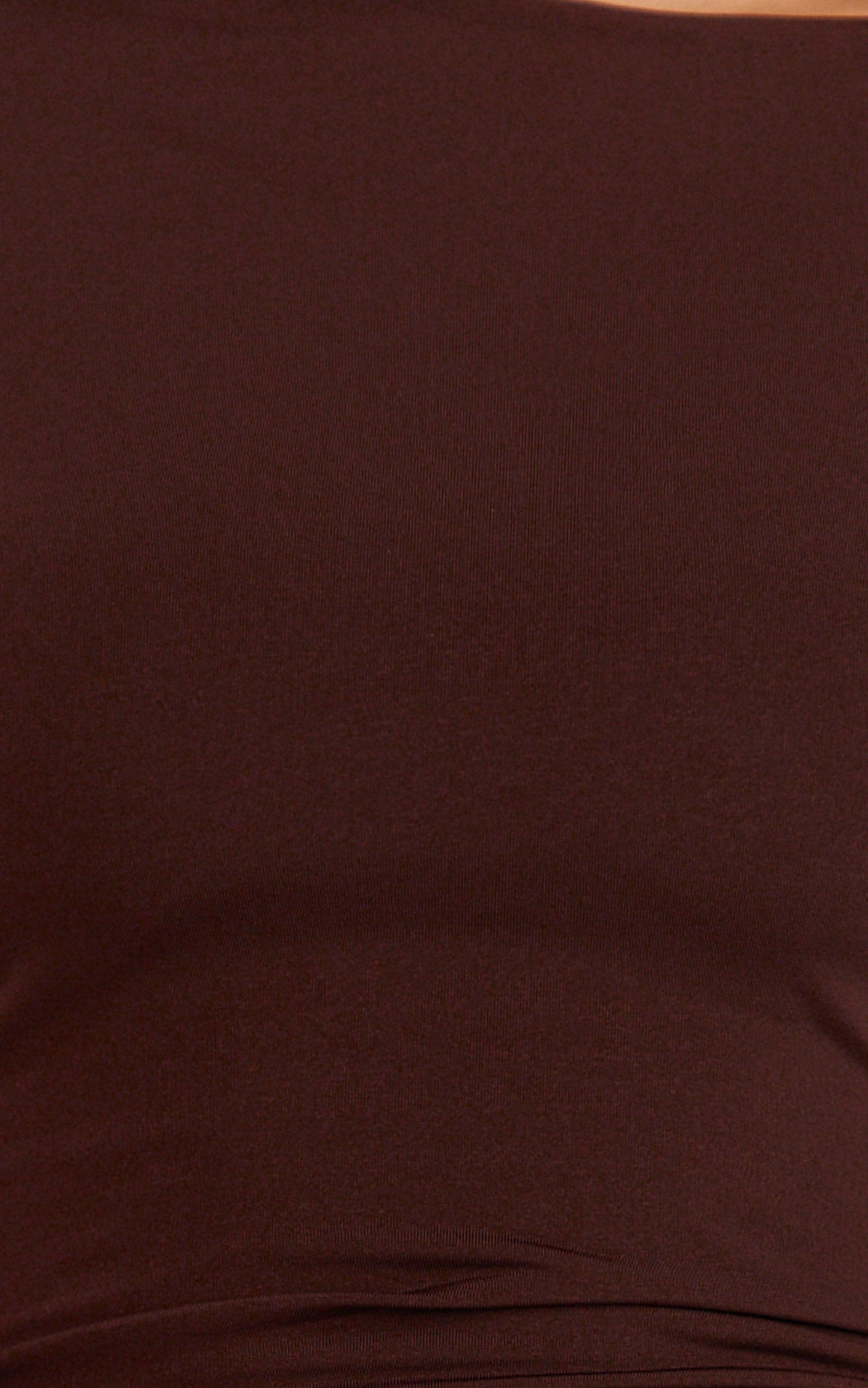 Primrose Mini Dress - Slash Neck Long Sleeve A Line Dress in Chocolate