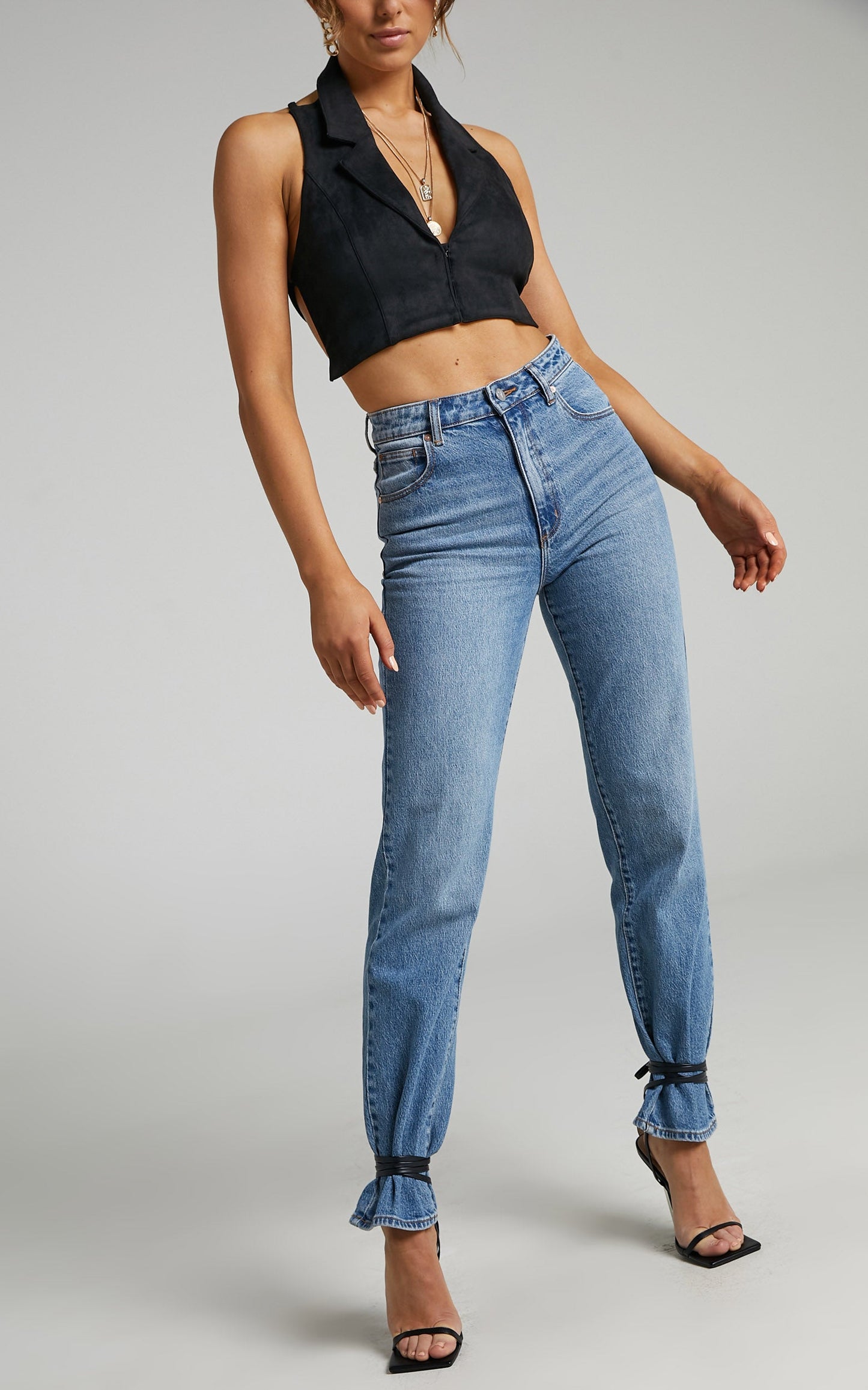 Public Desire - Asset Heels in Black PU