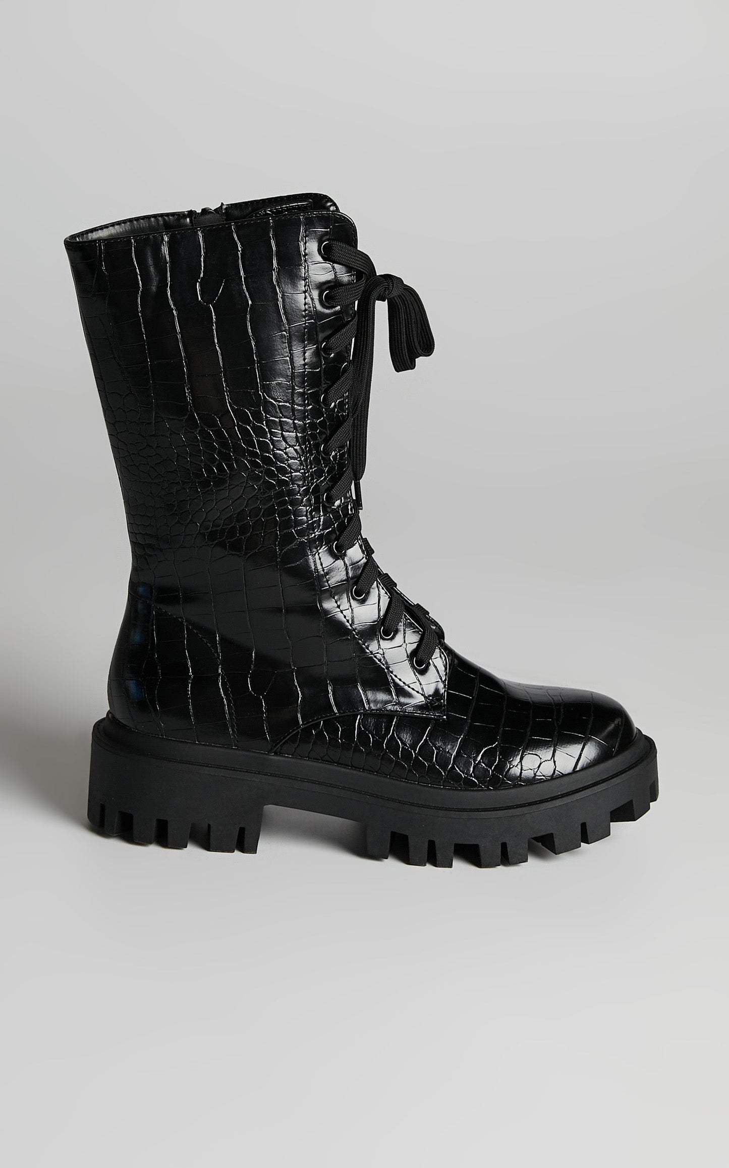 Public Desire - Beau Boots in Black Croc