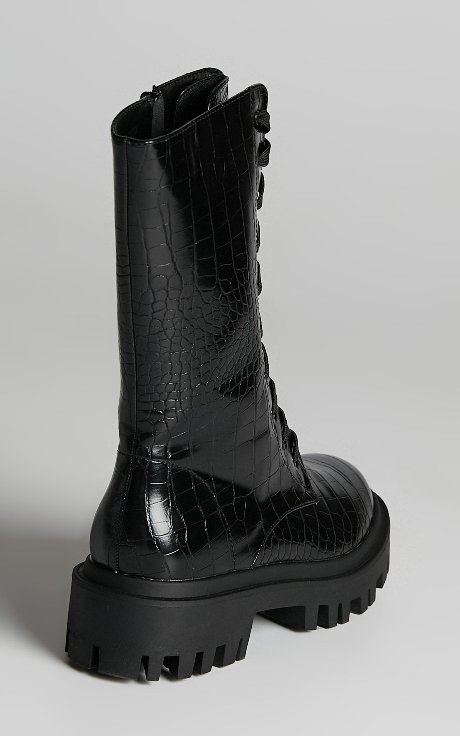 Public Desire - Beau Boots in Black Croc