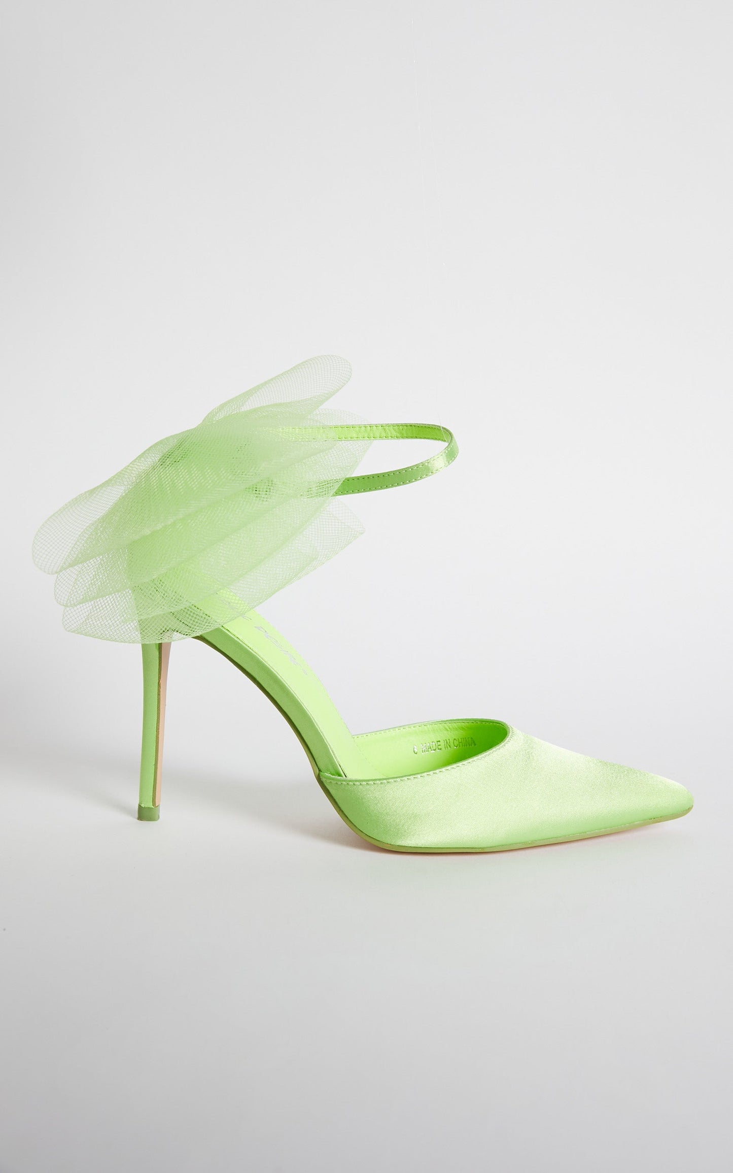 Public Desire - Belle  Heels in Lime Satin
