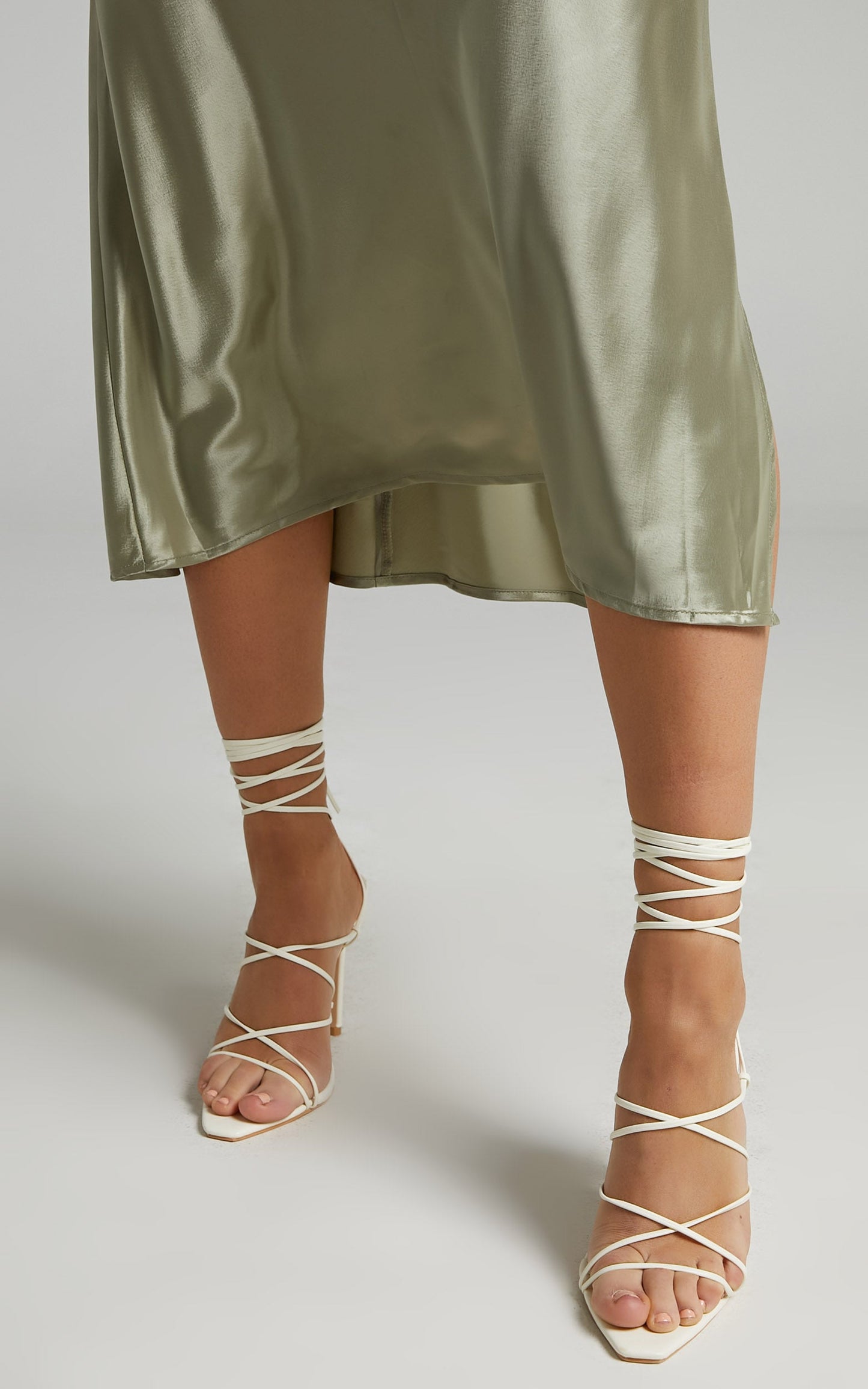 Public Desire - Cherryade Heels in Ecru PU