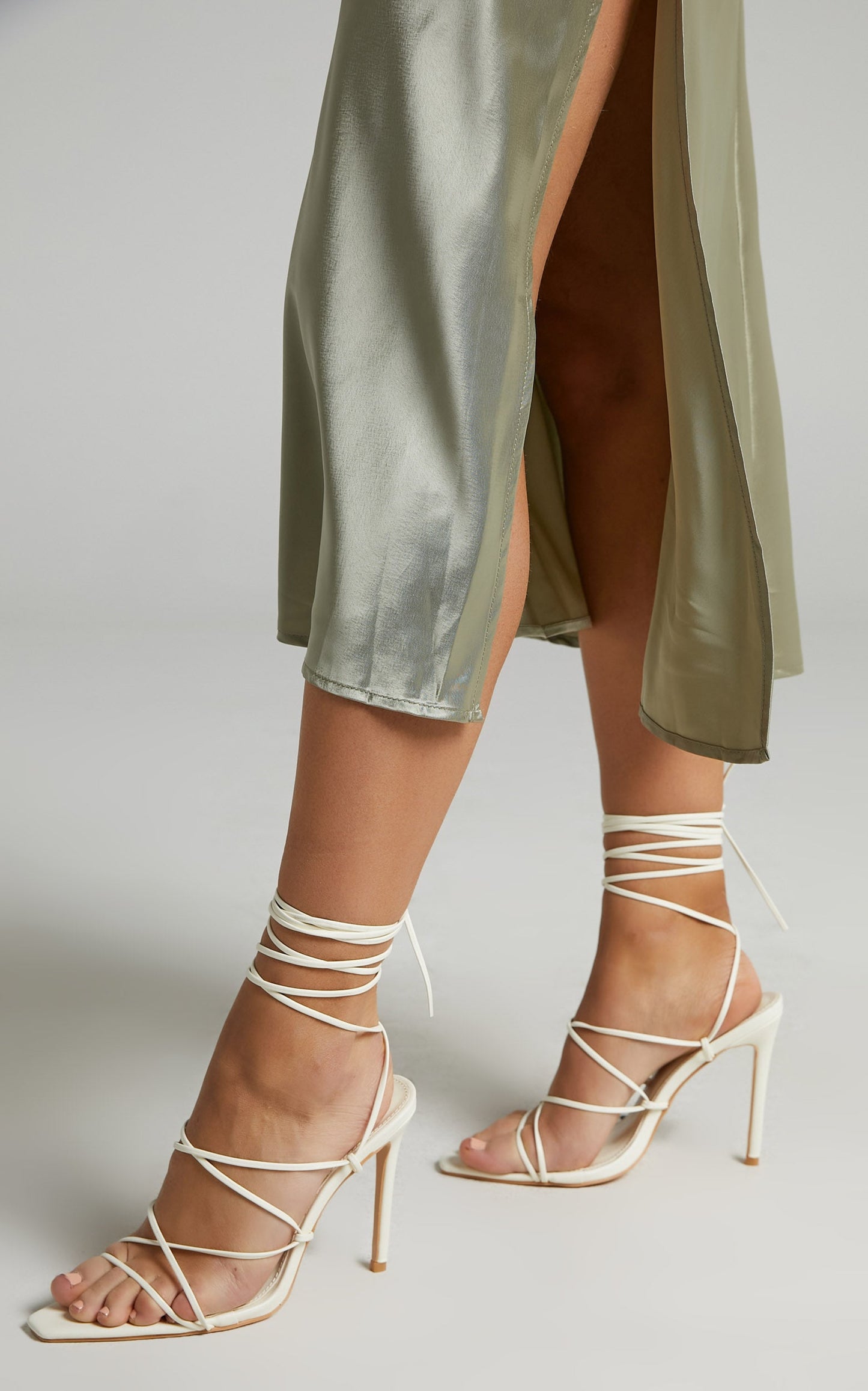Public Desire - Cherryade Heels in Ecru PU