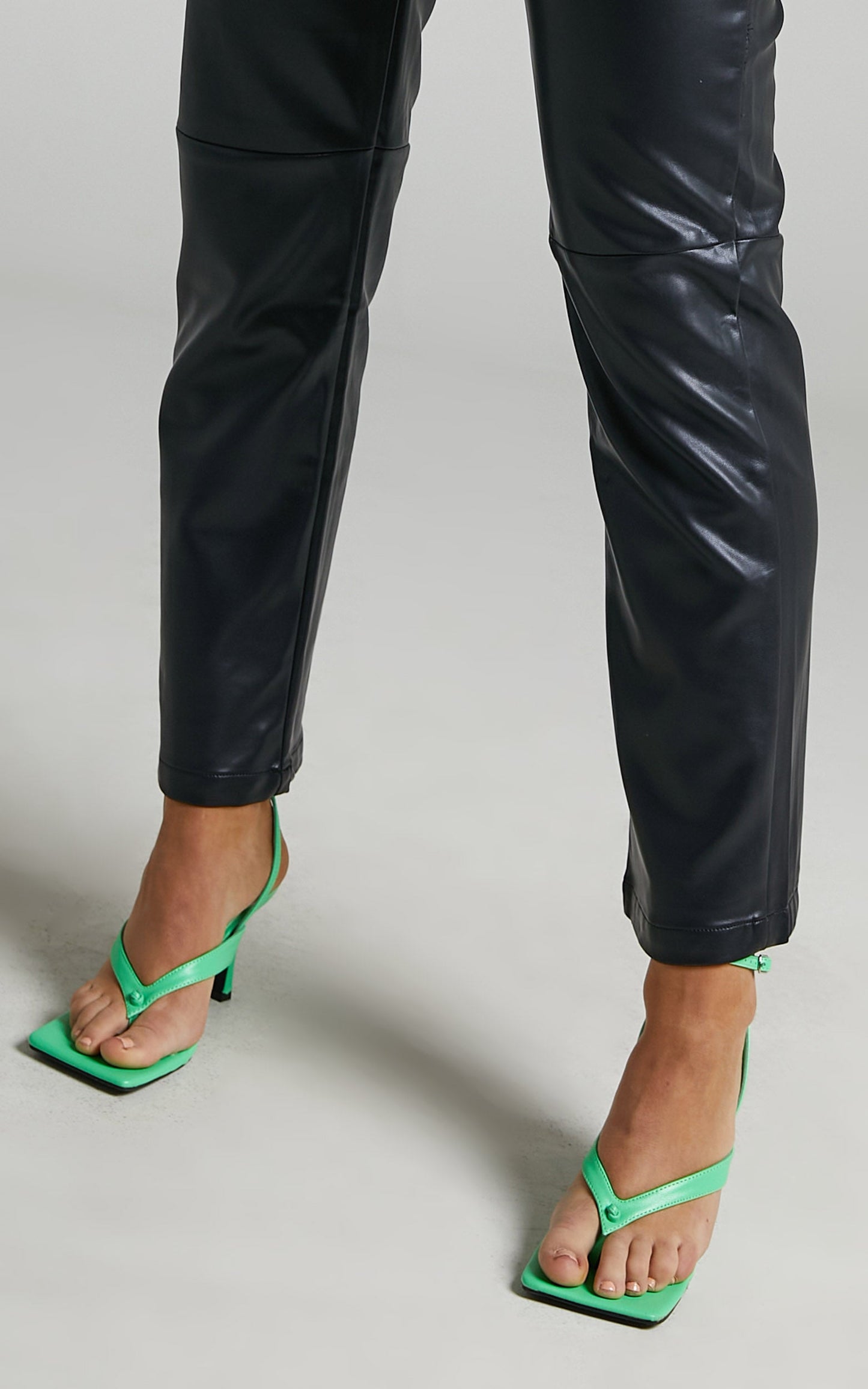 Public Desire - Flamingo Heels in Green PU