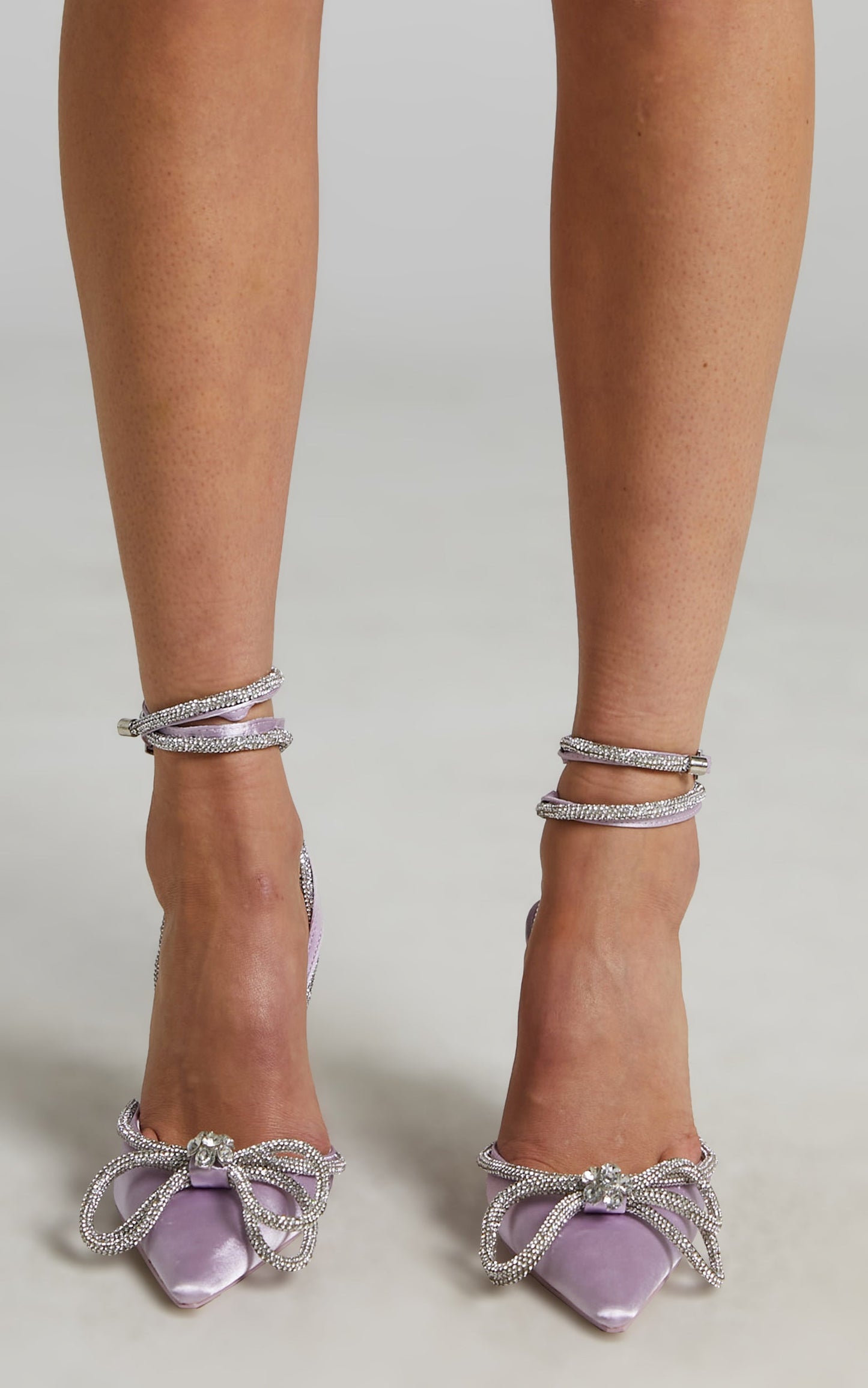 Public Desire - Midnight Heels in Lavender Satin