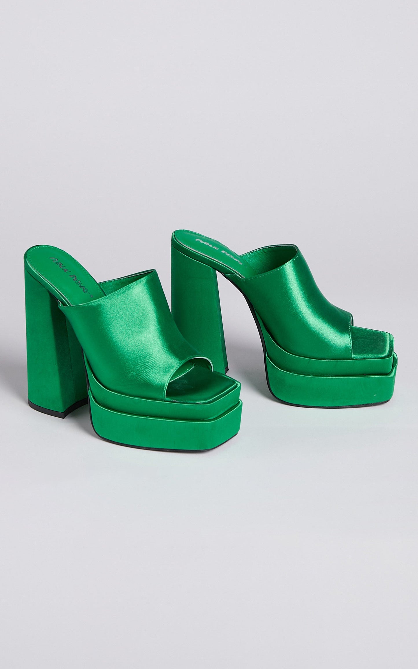 Public Desire - Sky High Heels in Green