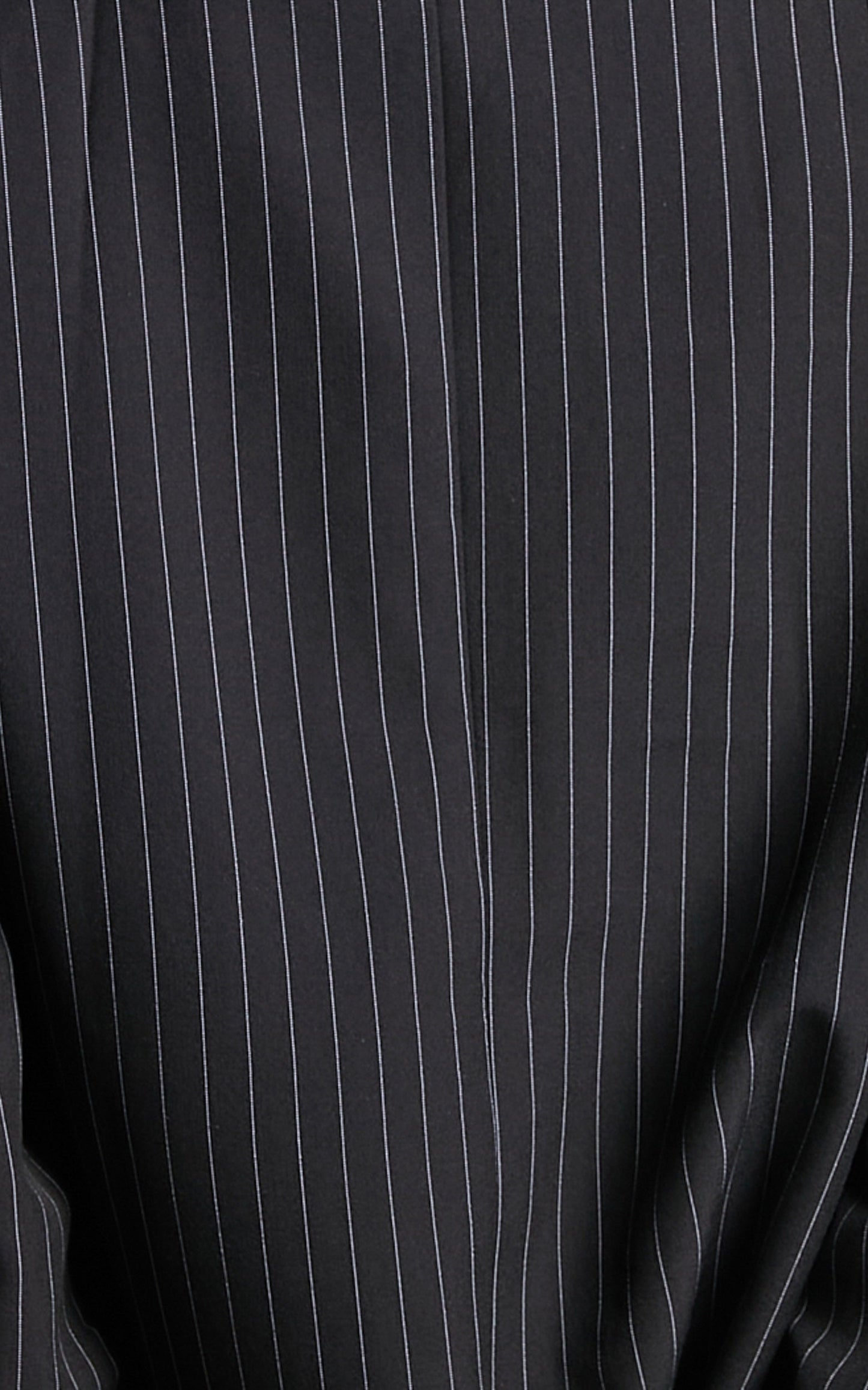 Queennie Blazer - Oversized Single Breasted Blazer in Black Pinstripe