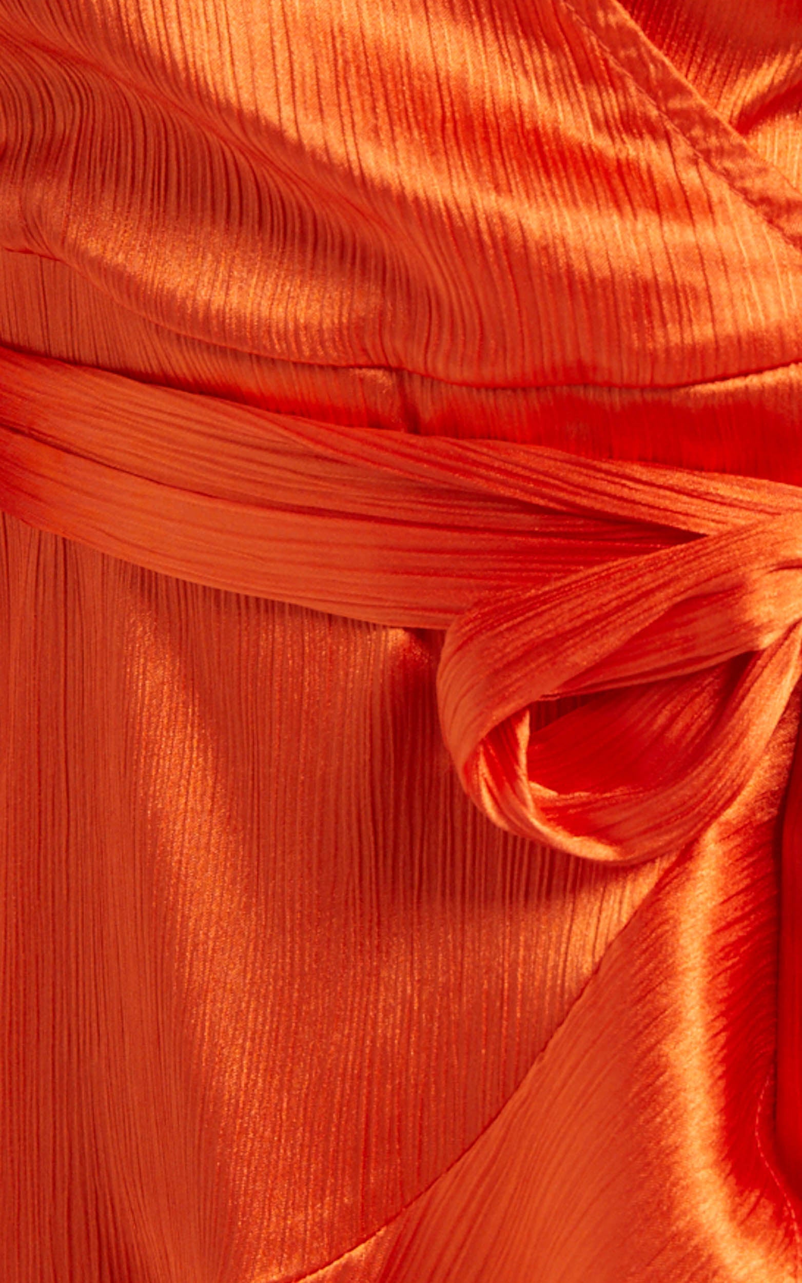 Francille Mini Dress - Long Sleeve Wrap Dress in Orange