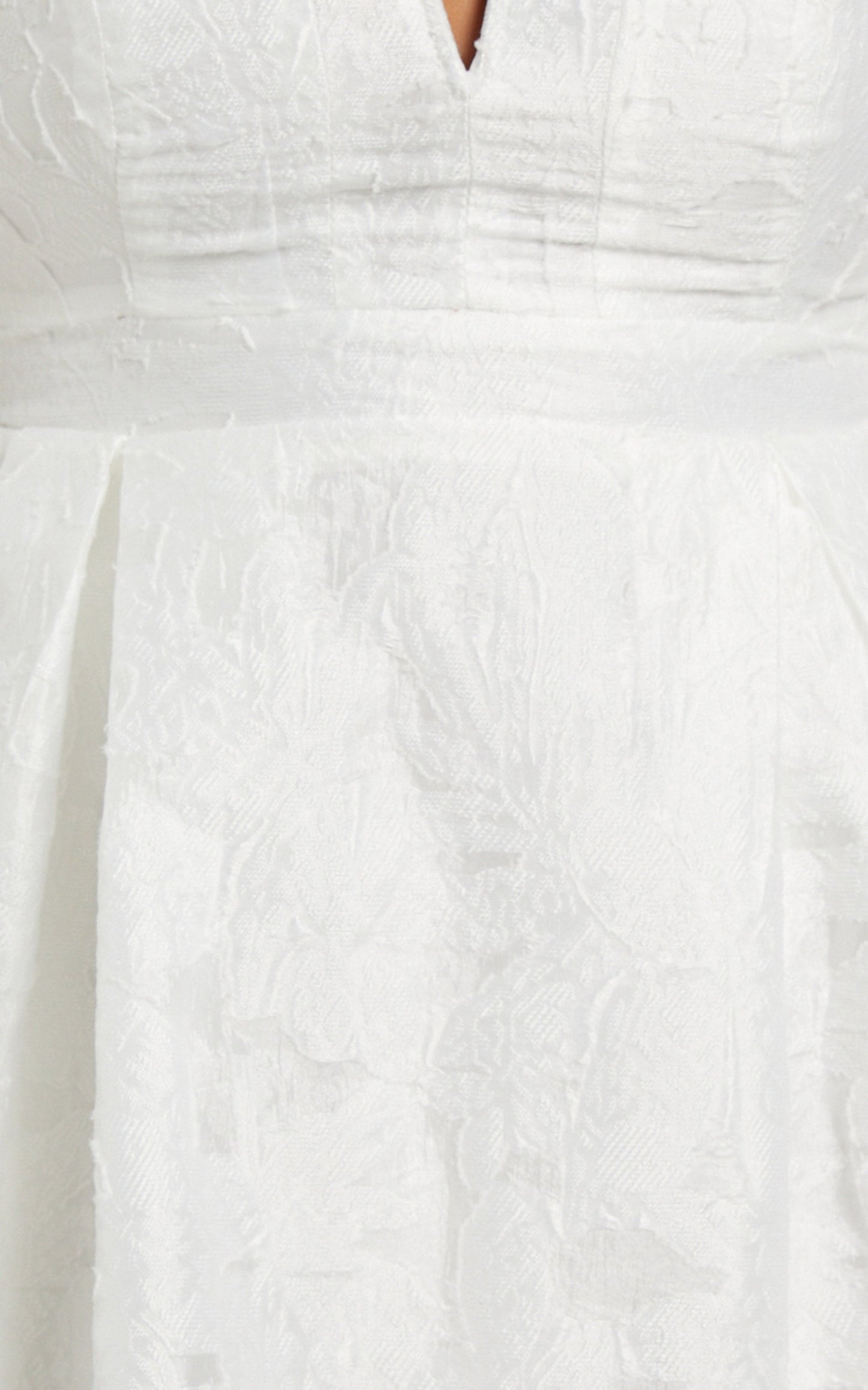 Mayca Off Shoulder Mini Dress in White Organza