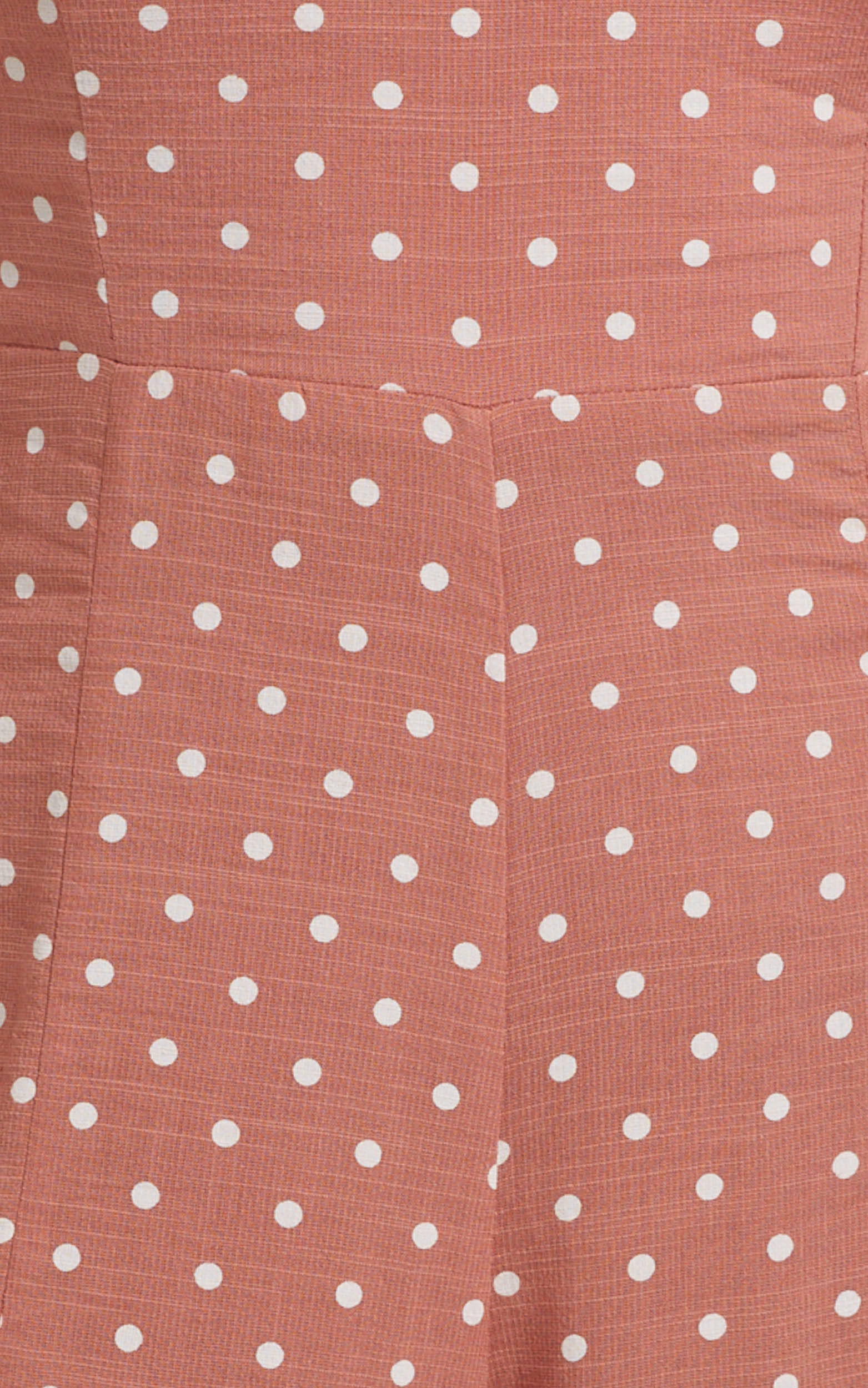 Emmie Tie Back Wide Leg Jumpsuit in Dusty Pink Spot
