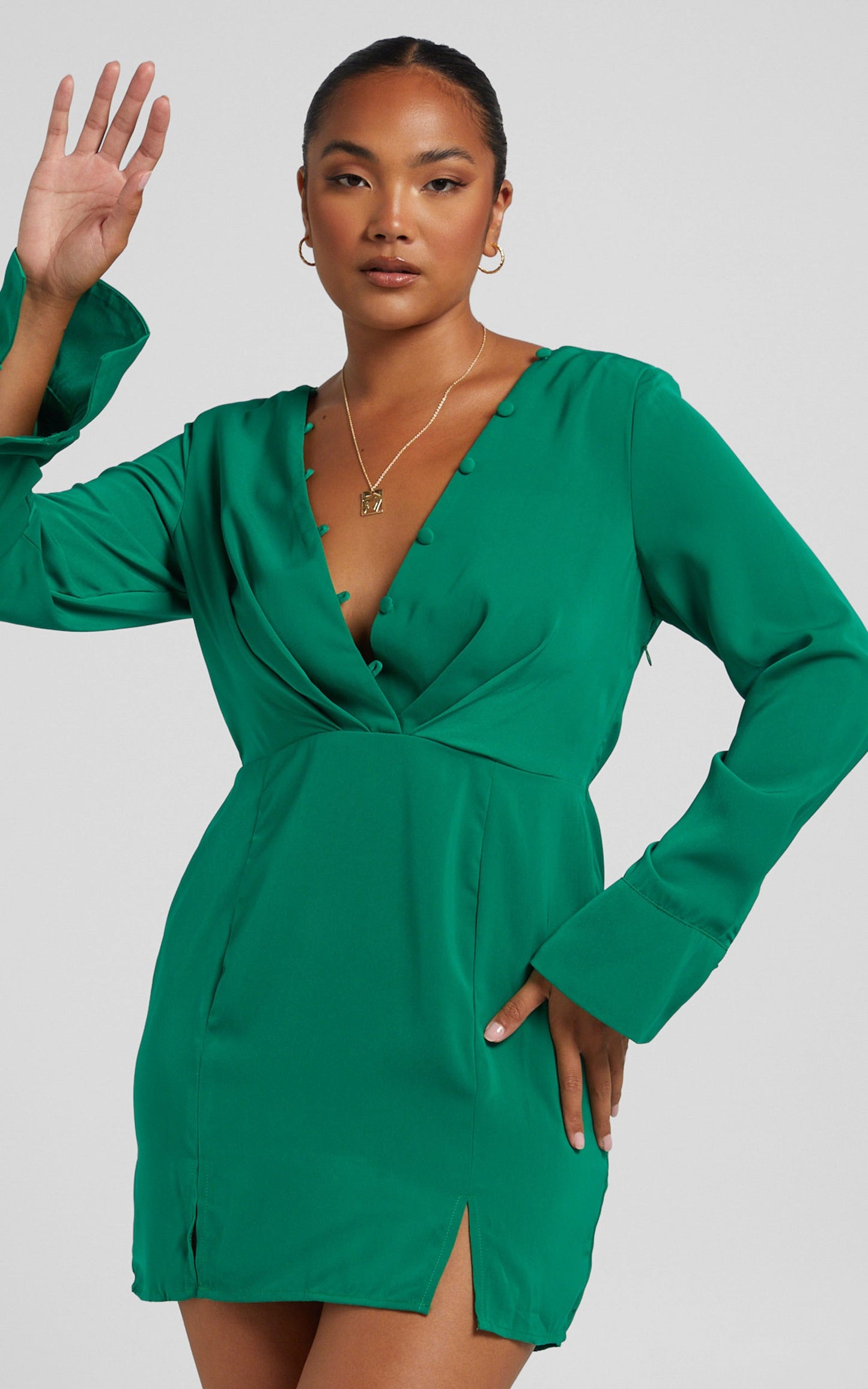 Runaway The Label - Lorenne Mini Dress in Emerald