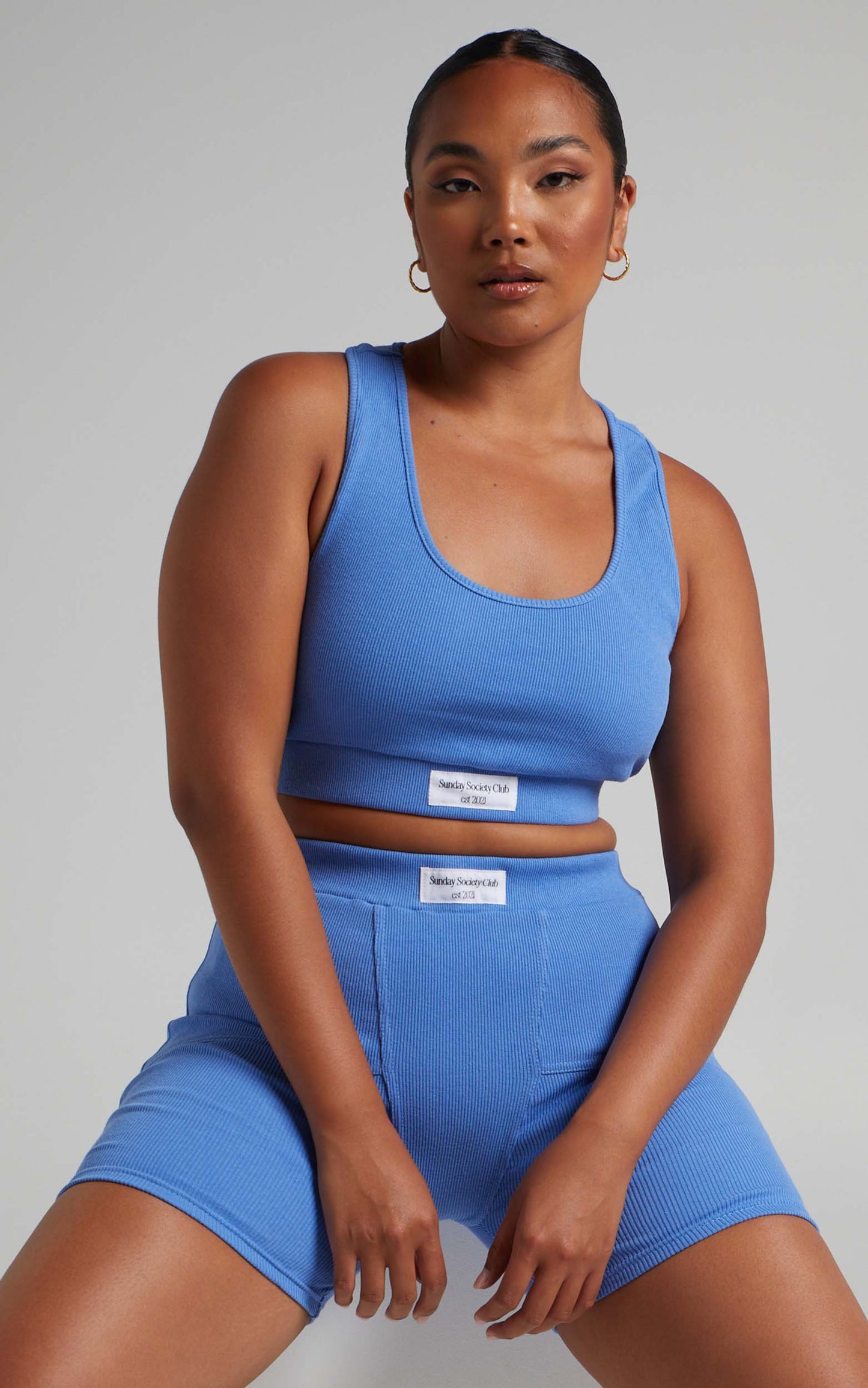 Sunday Leisure Club - Kairi Bike Shorts in Blue