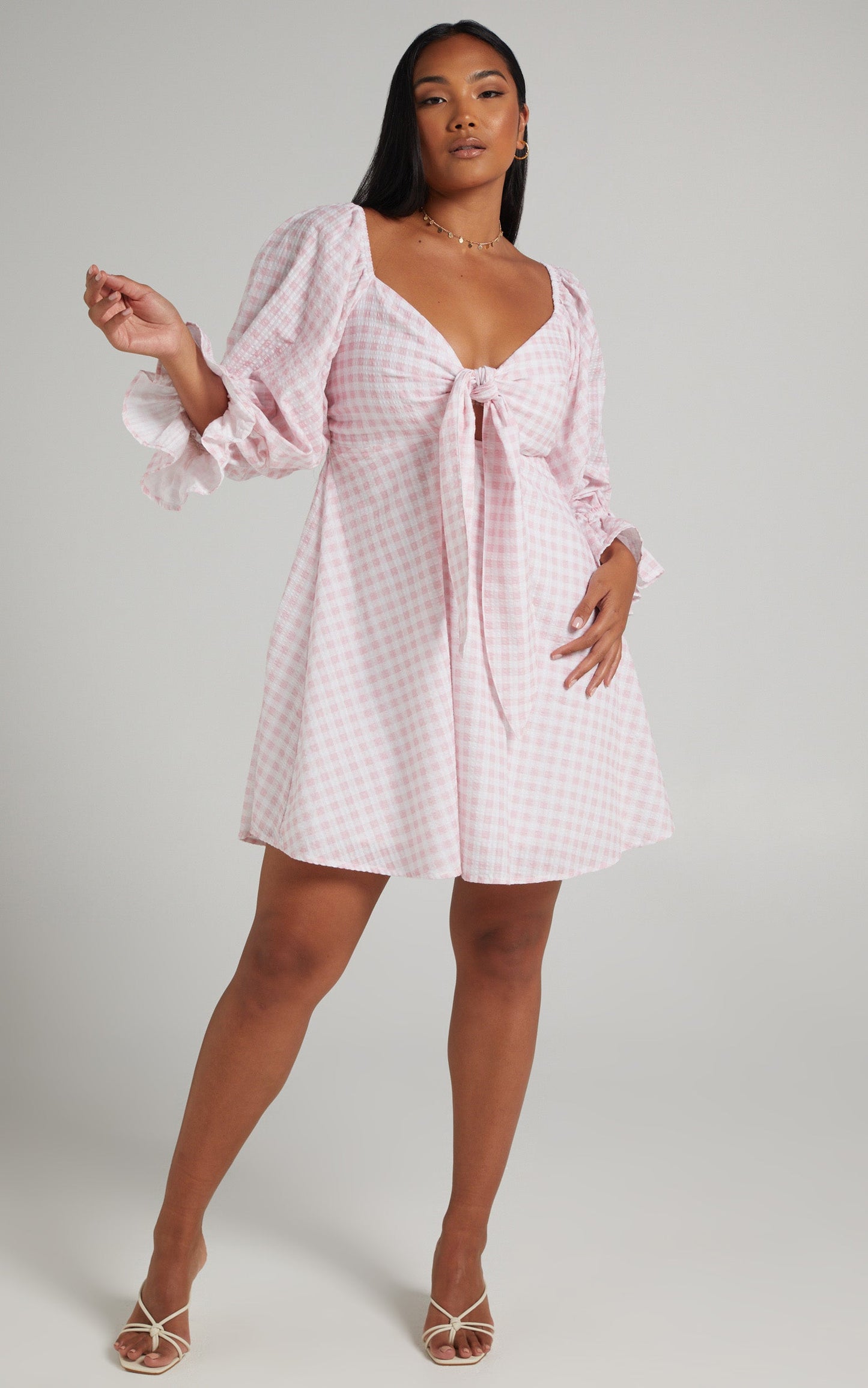 Charlie Holiday - Sonny Dress in Pink Gingham