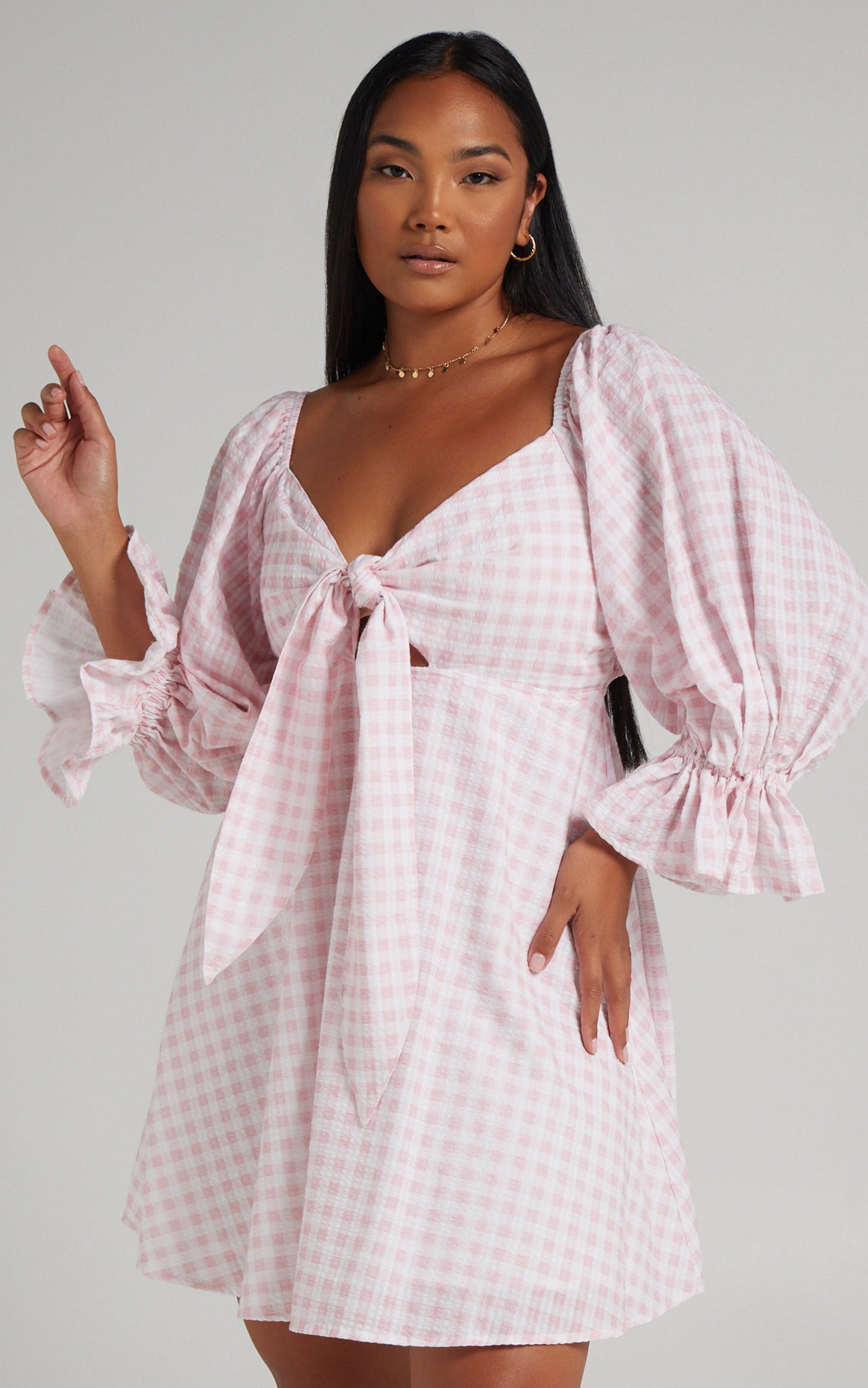 Charlie Holiday - Sonny Dress in Pink Gingham