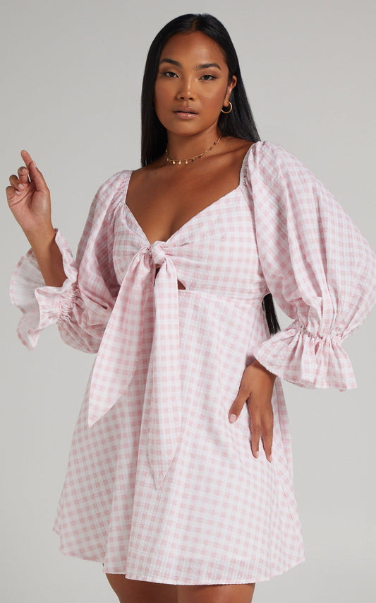 Charlie Holiday - Sonny Dress in Pink Gingham