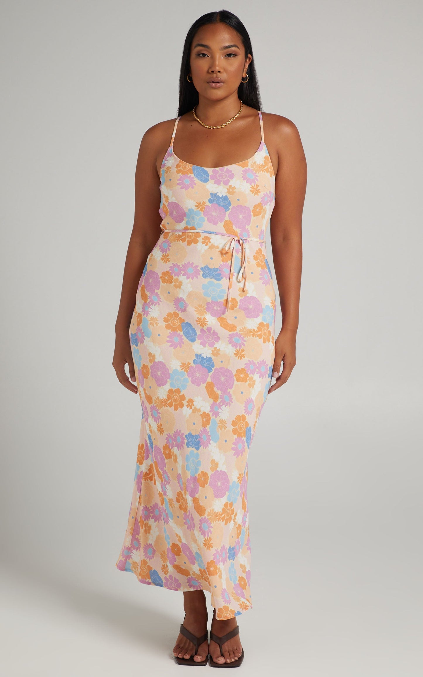 Charlie Holiday - Daisy Midi Dress in Floral Cove