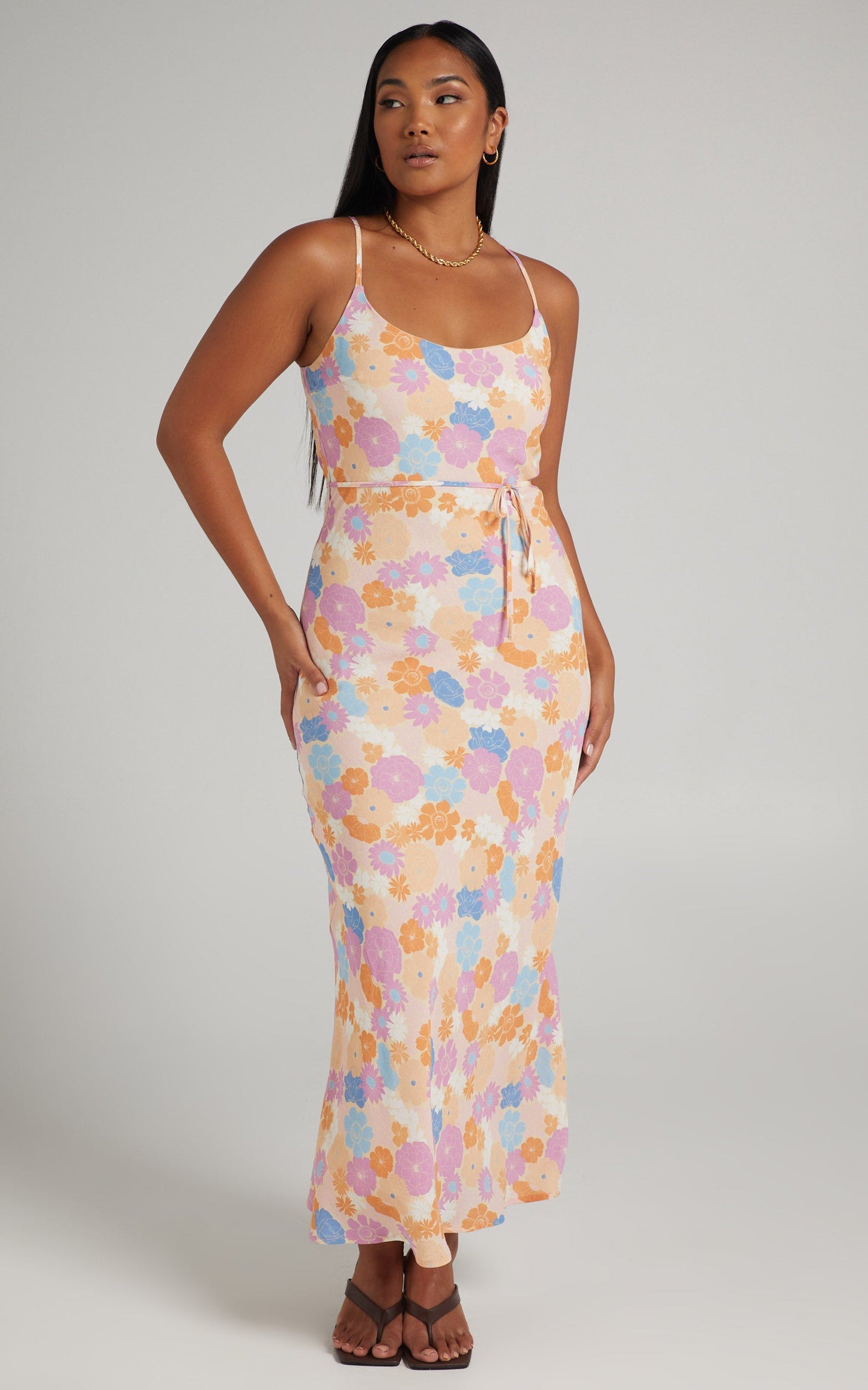 Charlie Holiday - Daisy Midi Dress in Floral Cove