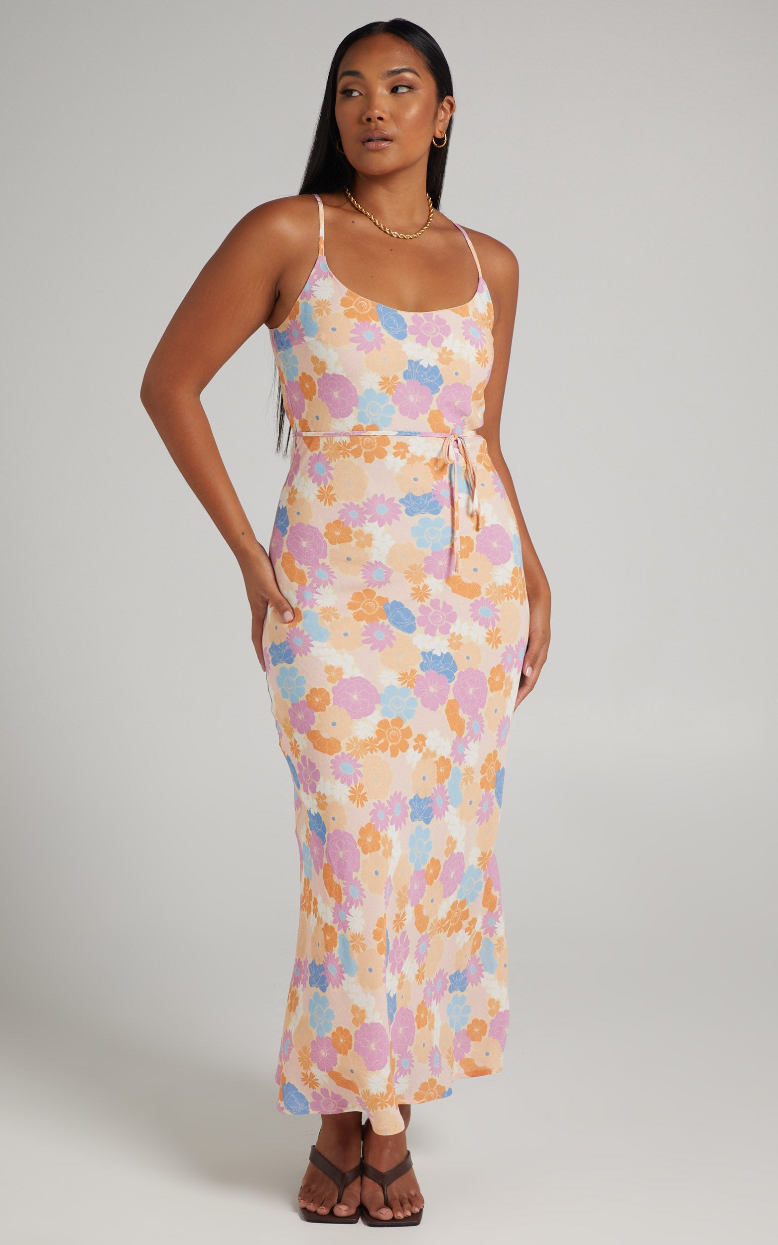 Charlie Holiday - Daisy Midi Dress in Floral Cove