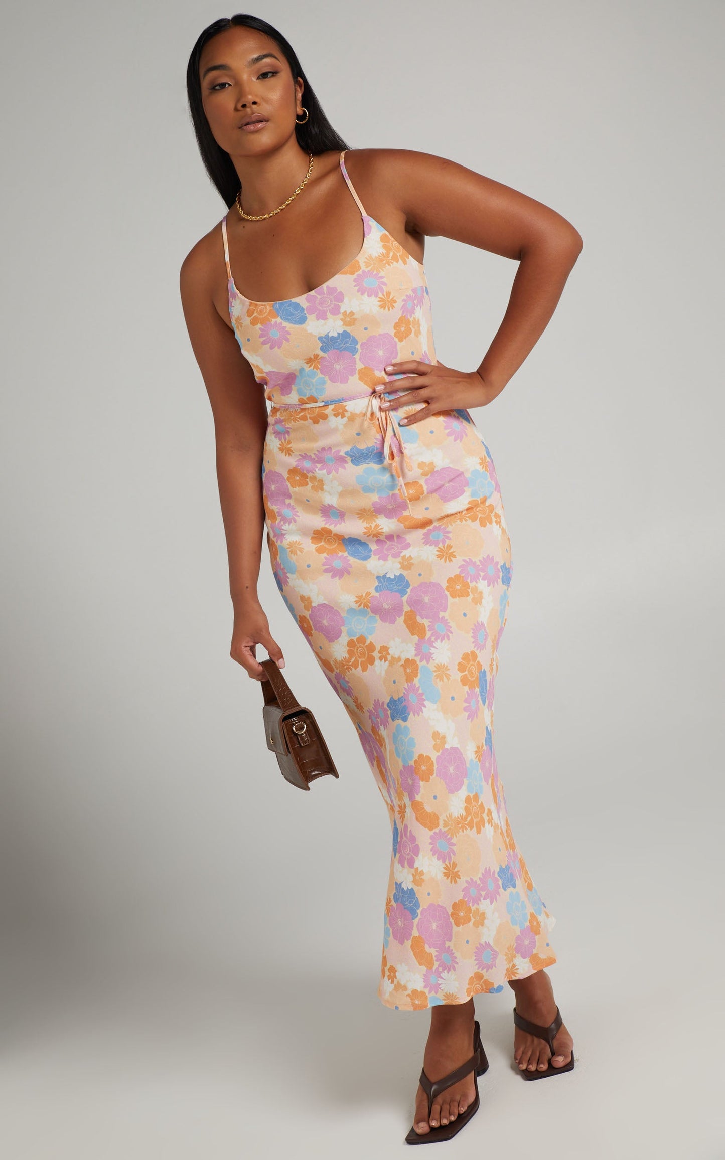Charlie Holiday - Daisy Midi Dress in Floral Cove