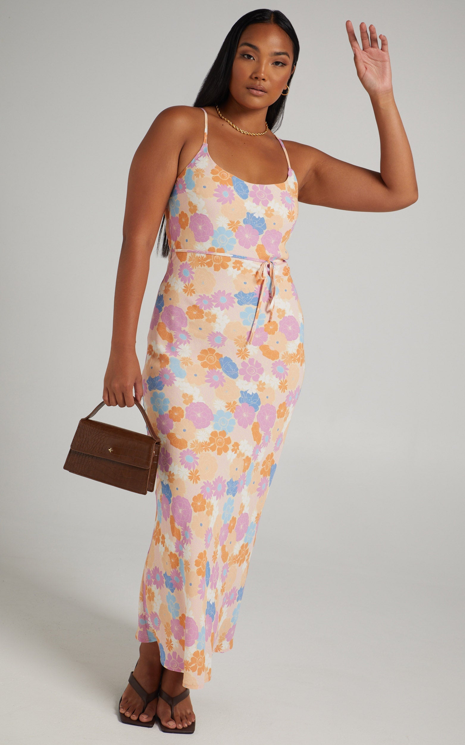 Charlie Holiday - Daisy Midi Dress in Floral Cove