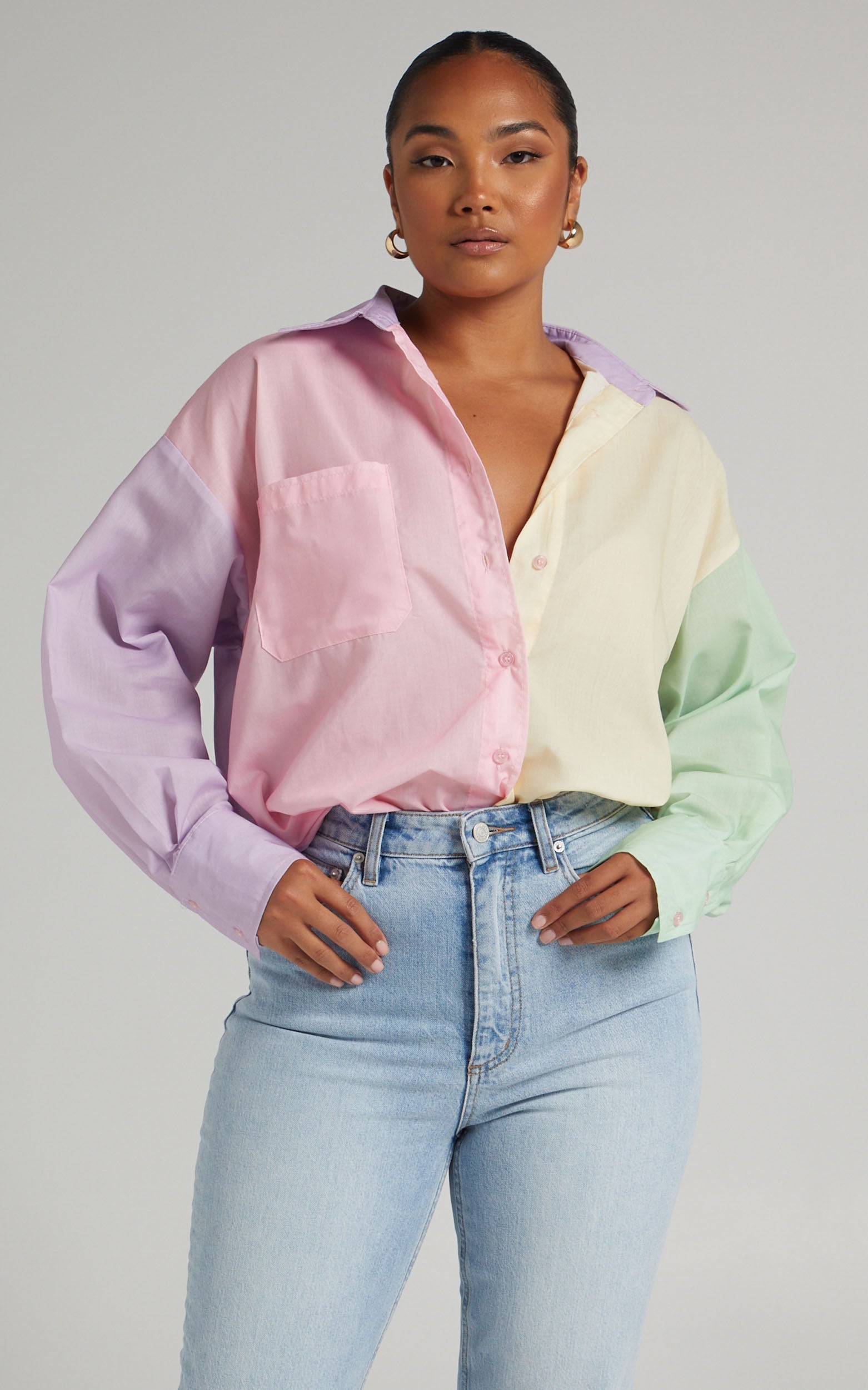 Eudora Button Up Shirt in Multi